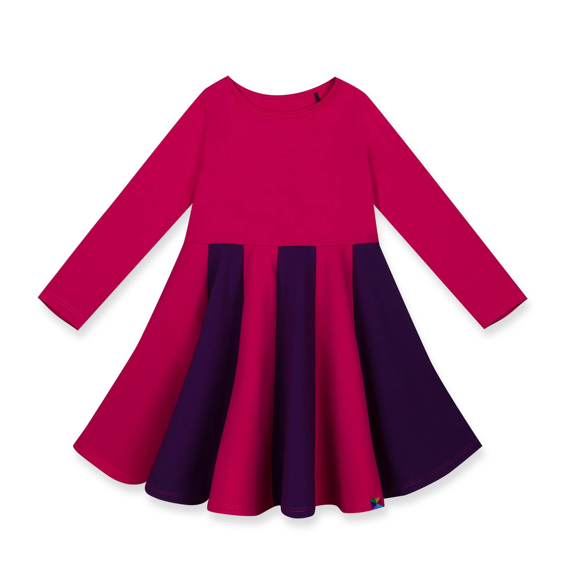 Pink - violet two-tone frill dress