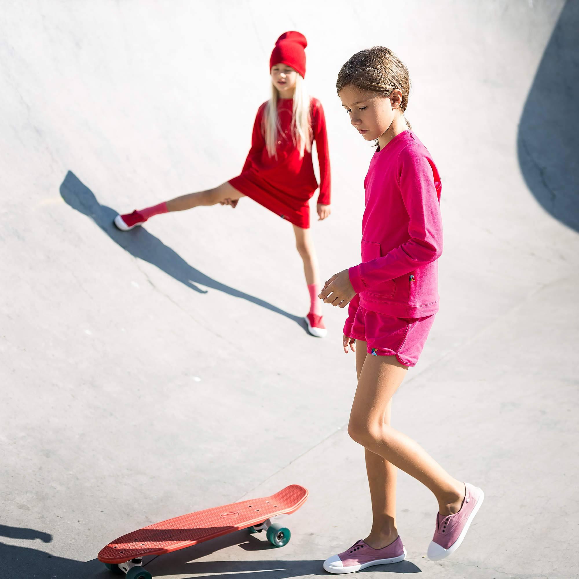 Red dress with pockets