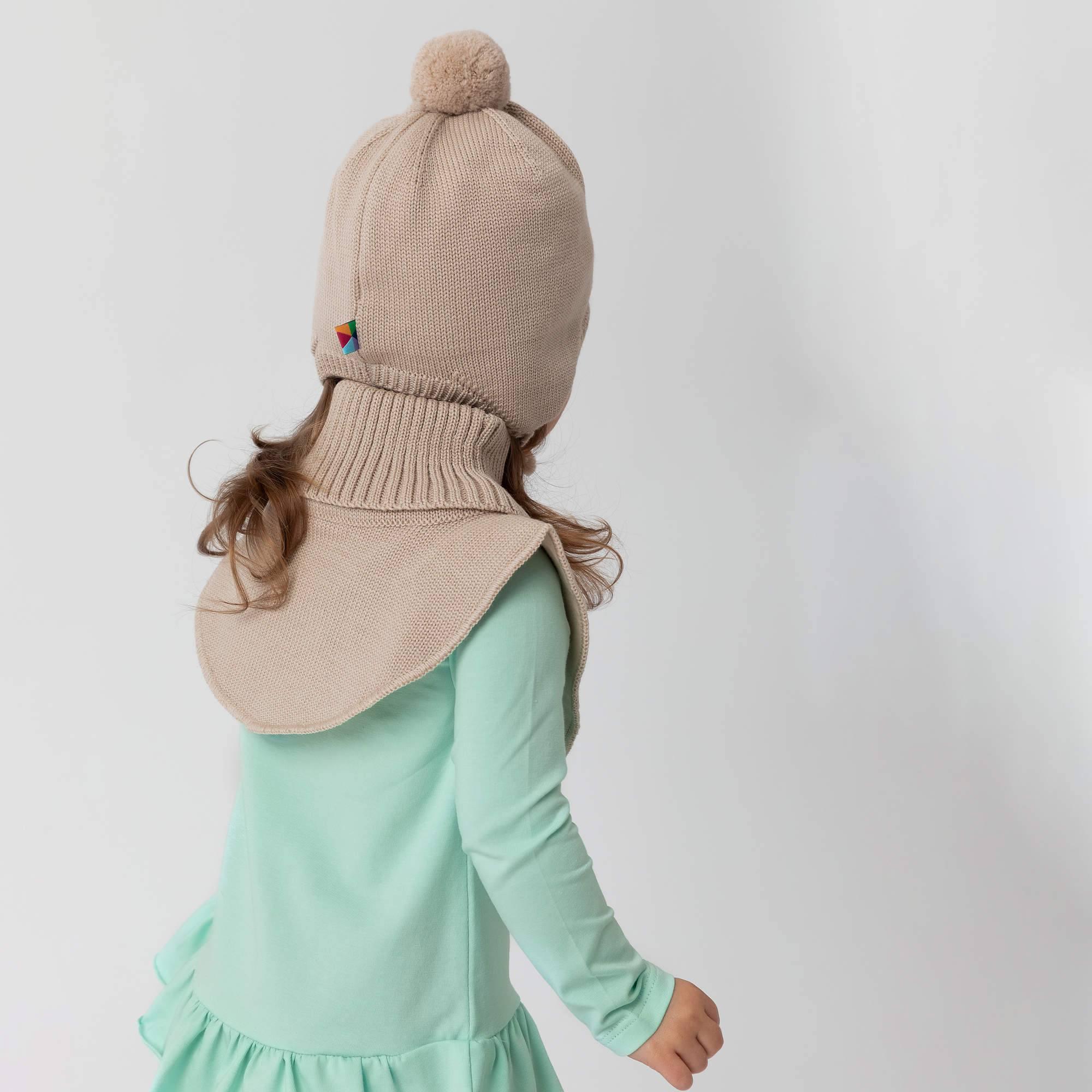 Beige merino wool hat Baby