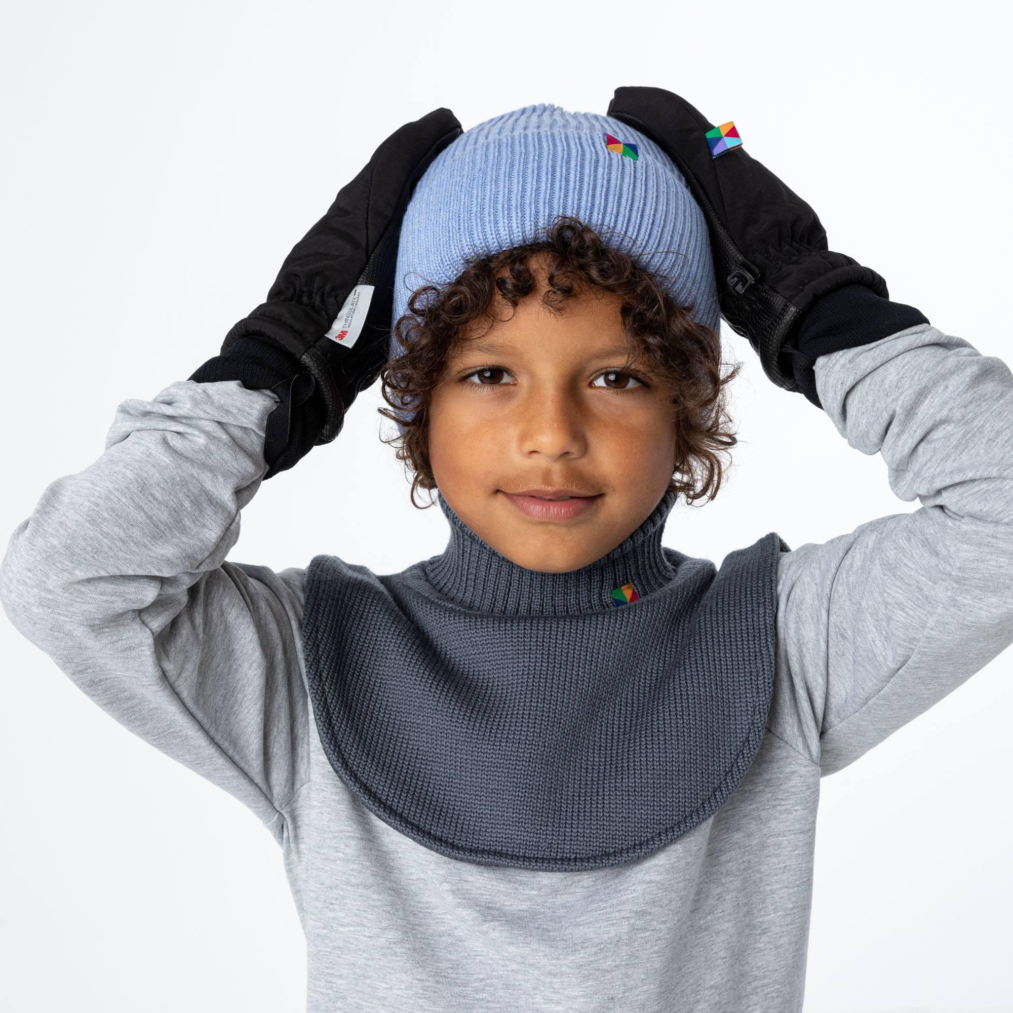 Sky blue merino wool hat kids