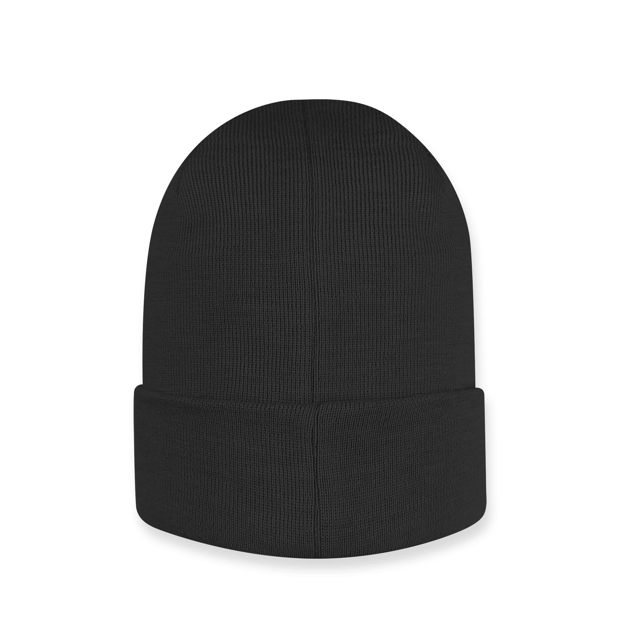 Black fine knit merino wool cap kids