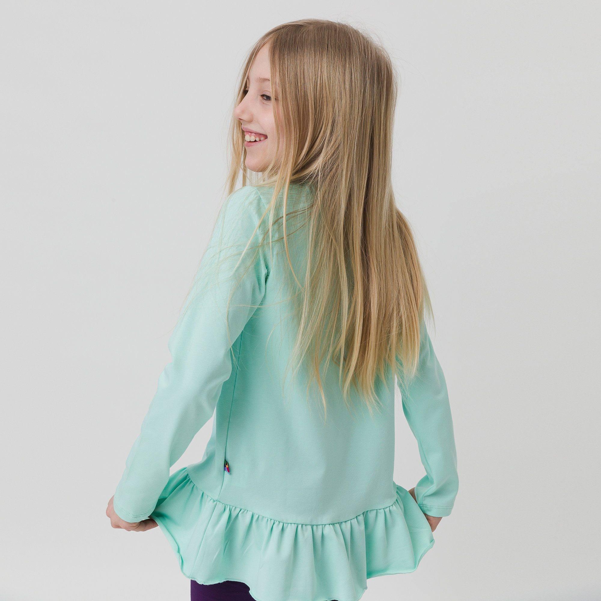 Mint frill blouse