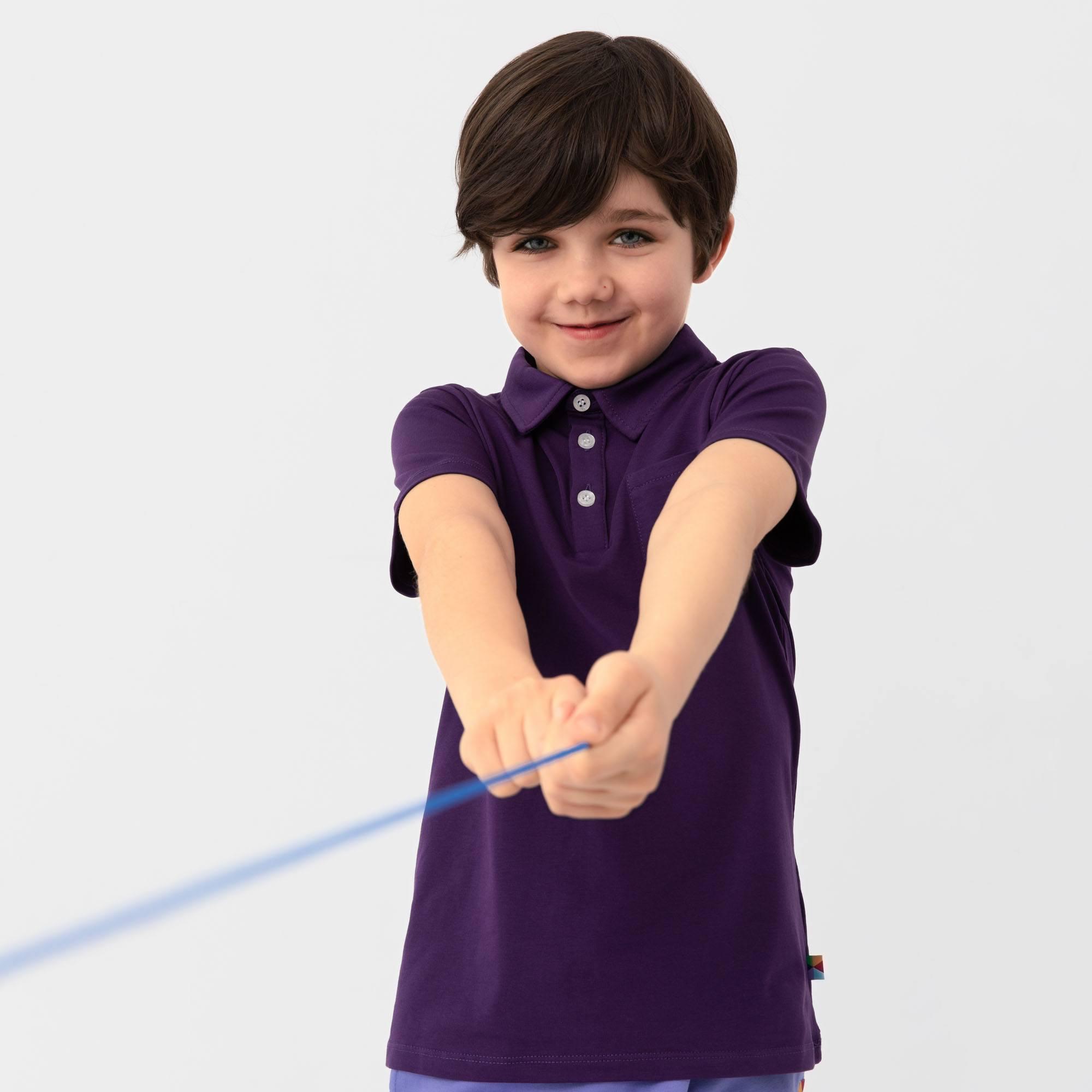 Violet polo T-shirt