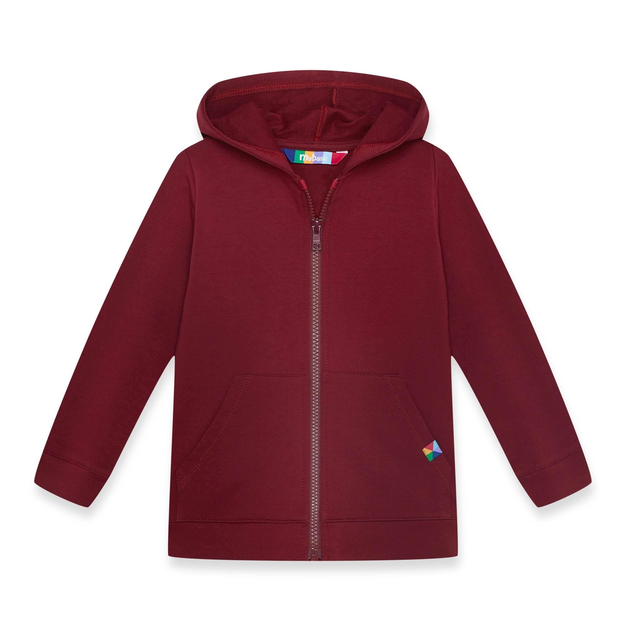 Burgundy zip-up hoodie