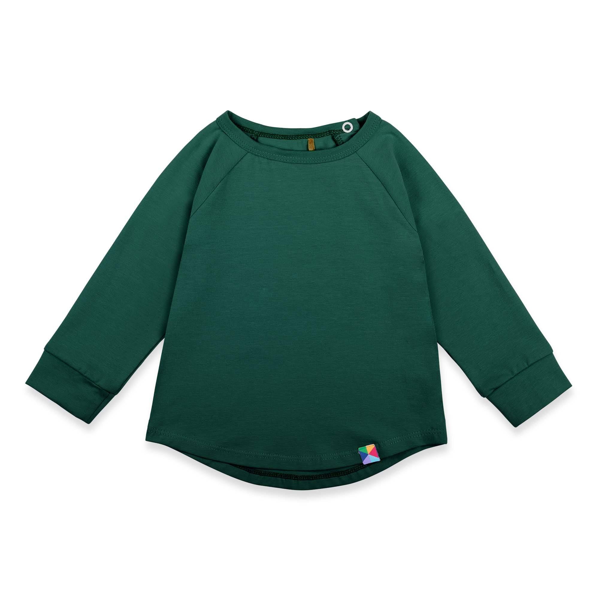 Bottle-green longe sleeve shirt Baby