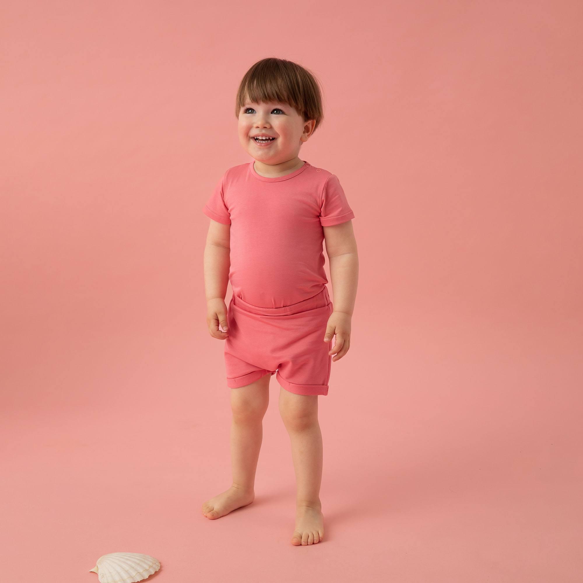 Coral short sleeve bodysuit