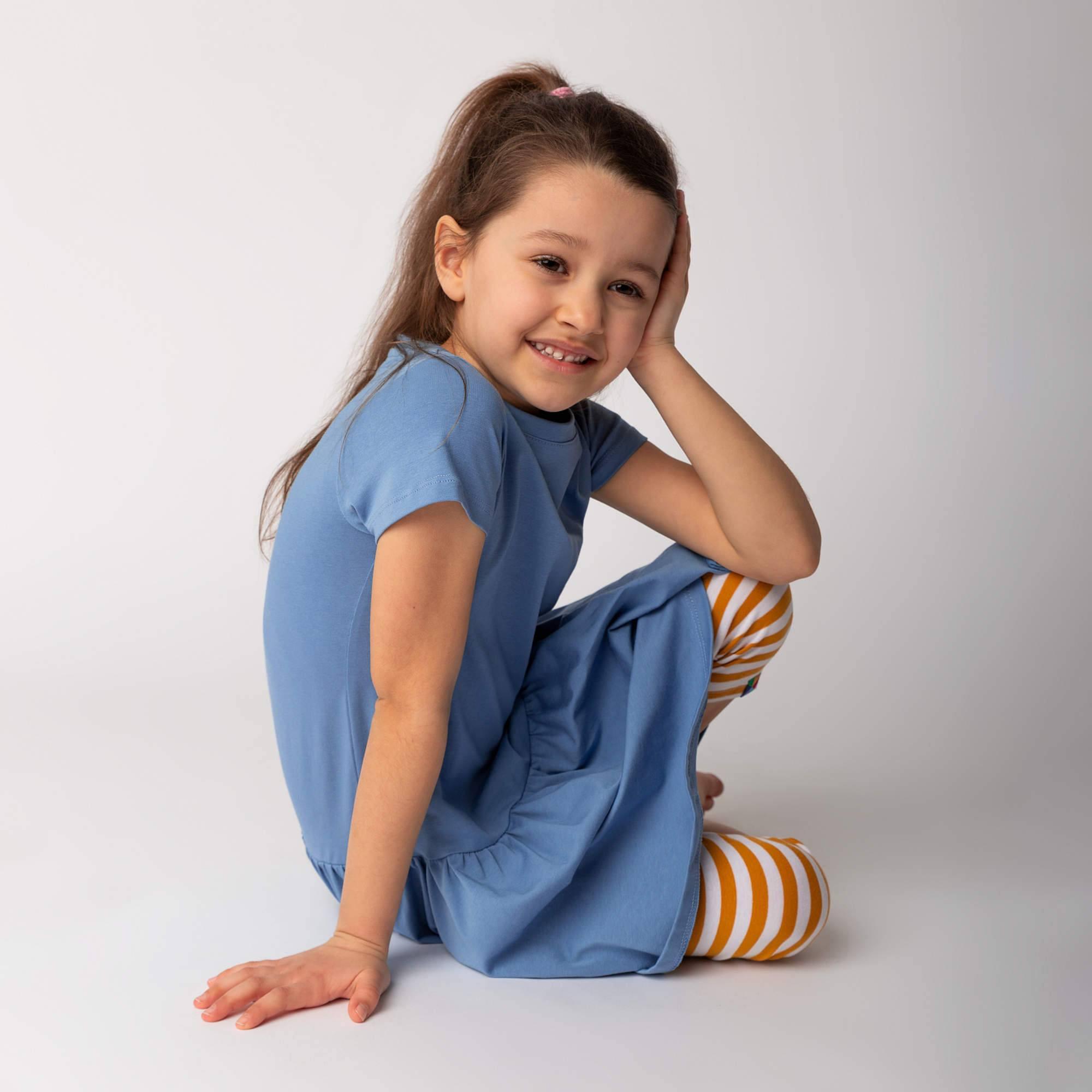 Sky blue frill dress