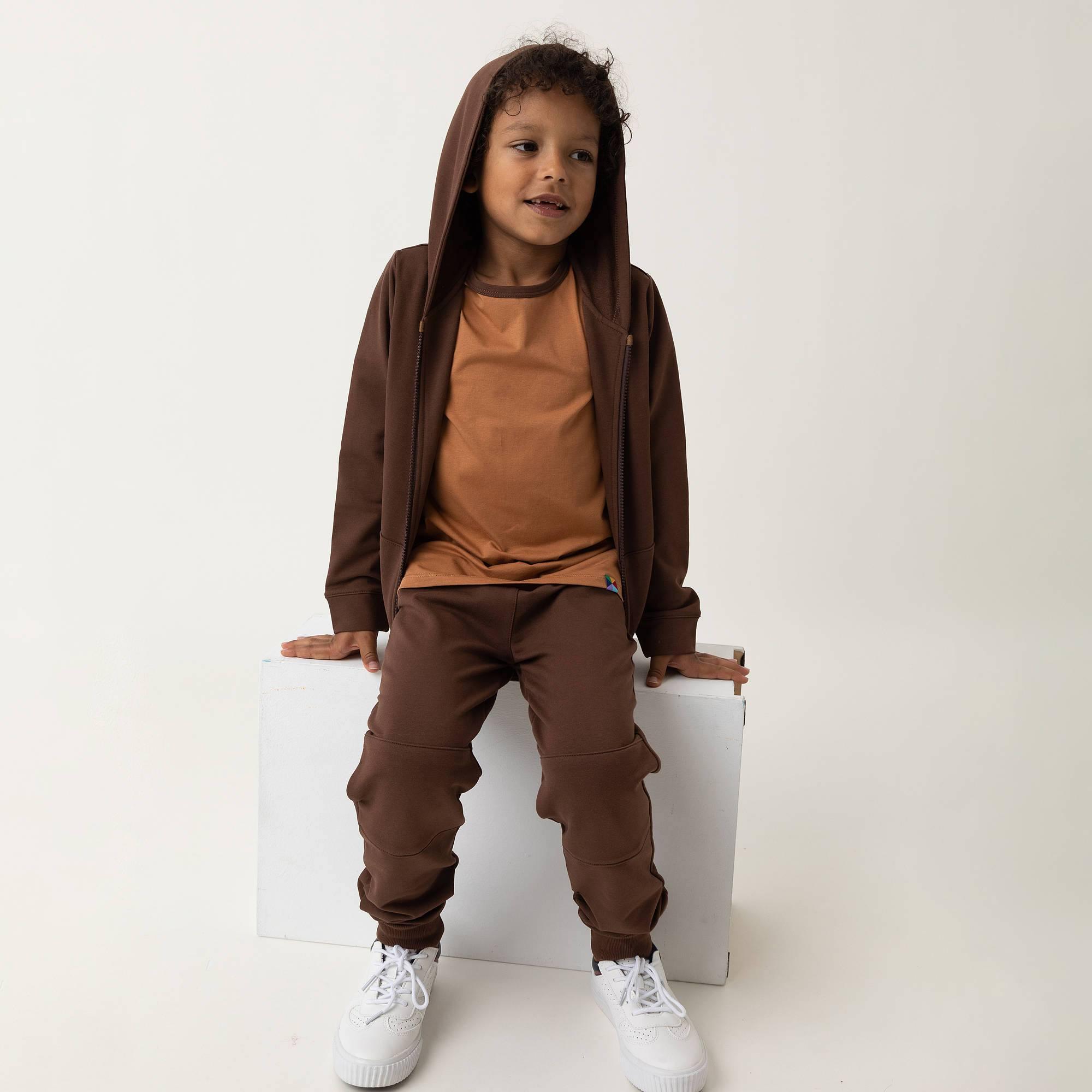 Brown zip-up hoodie