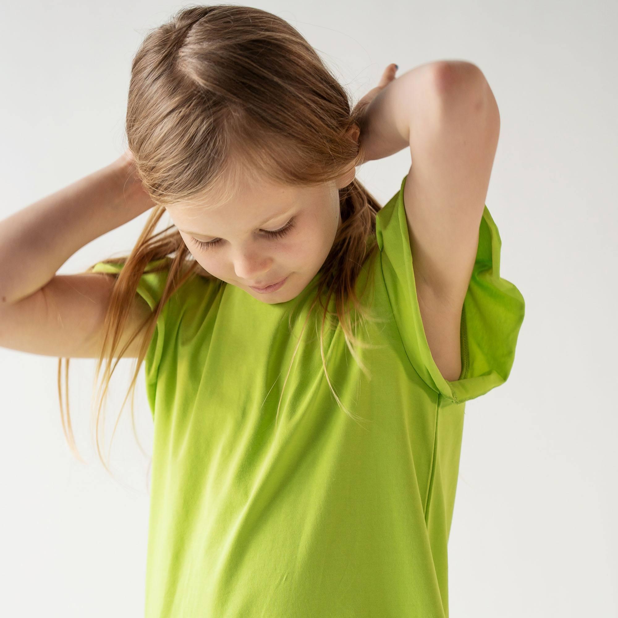 Lime green short butterfly sleeve tunic