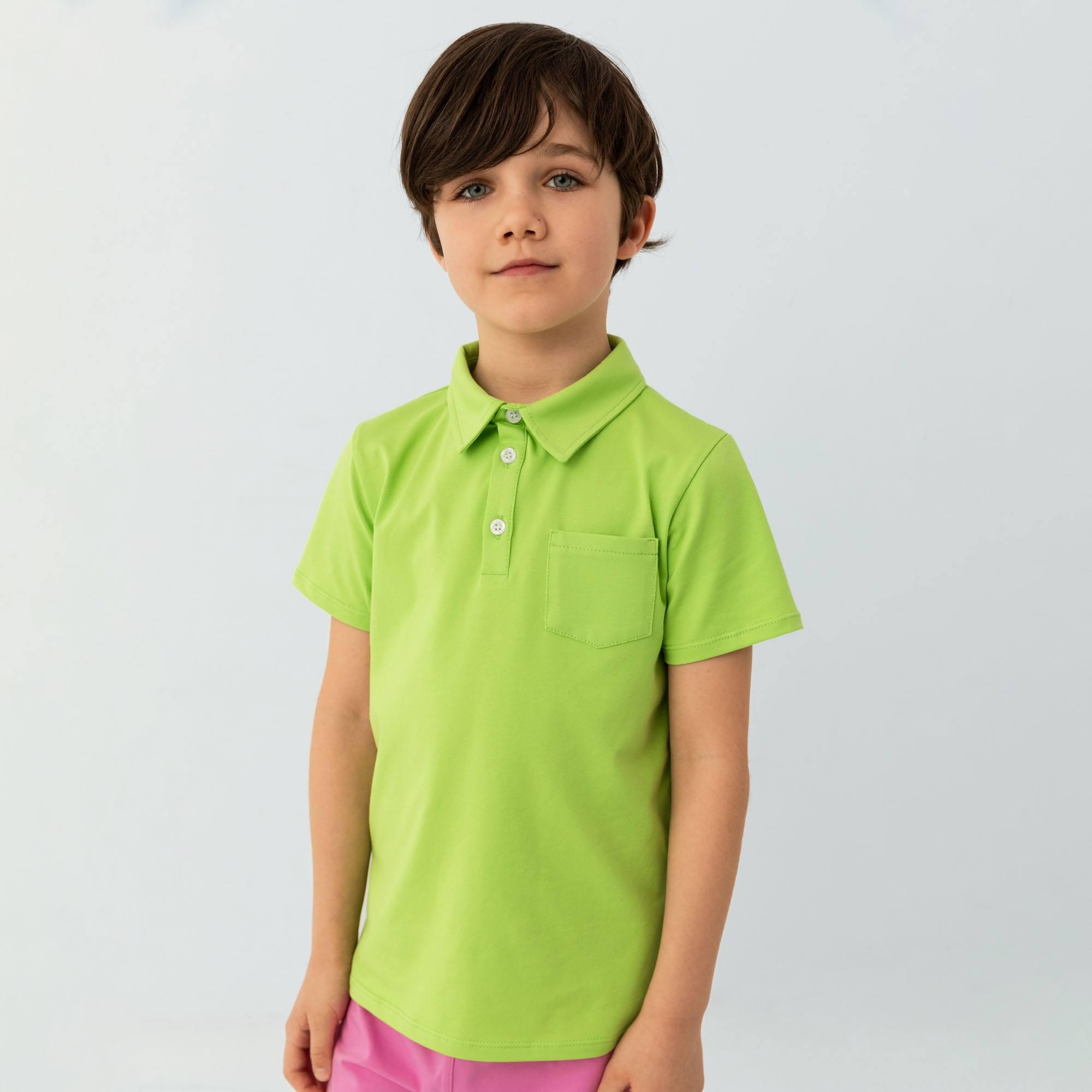 Lime green polo T-shirt