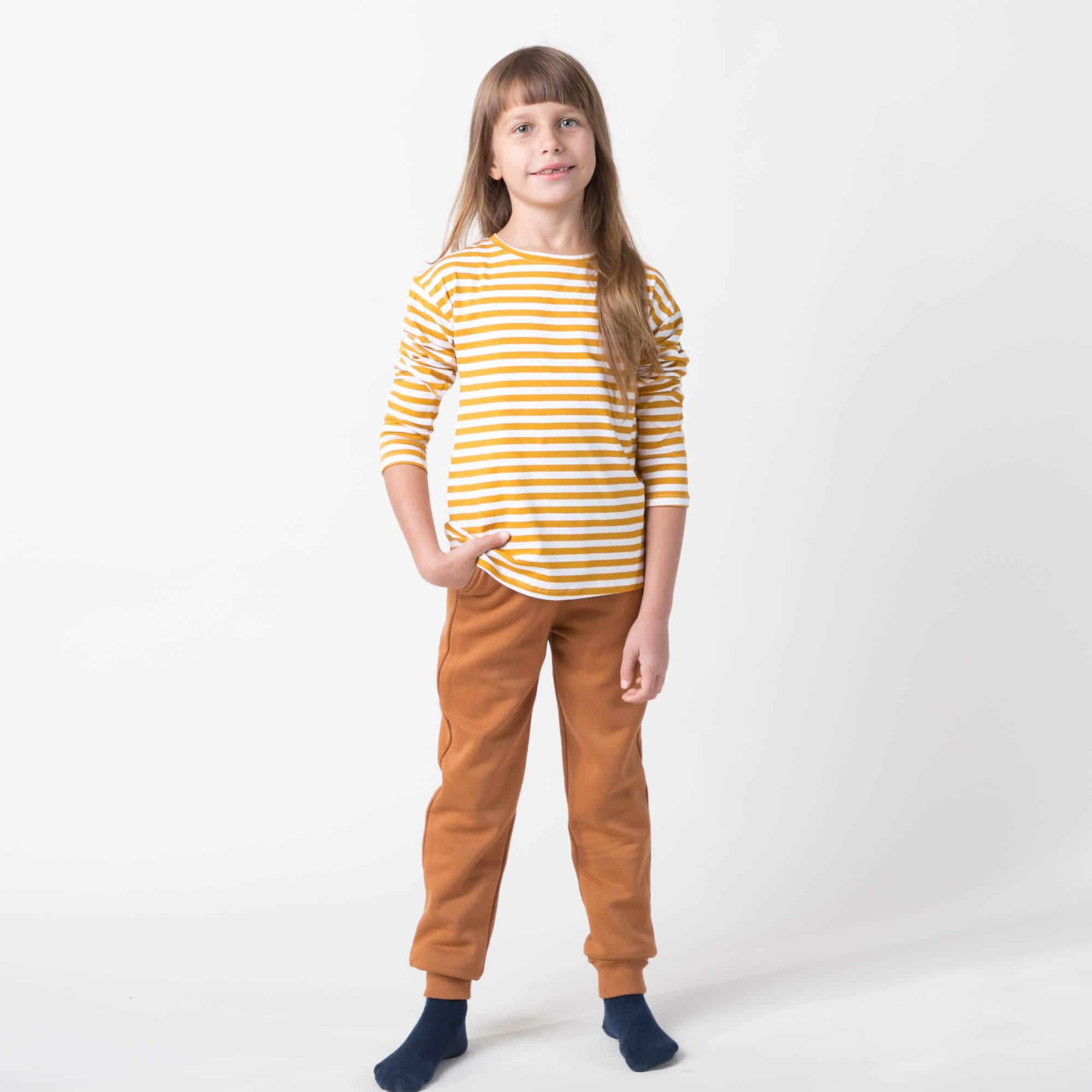 Caramel fleece-lined joggers kids