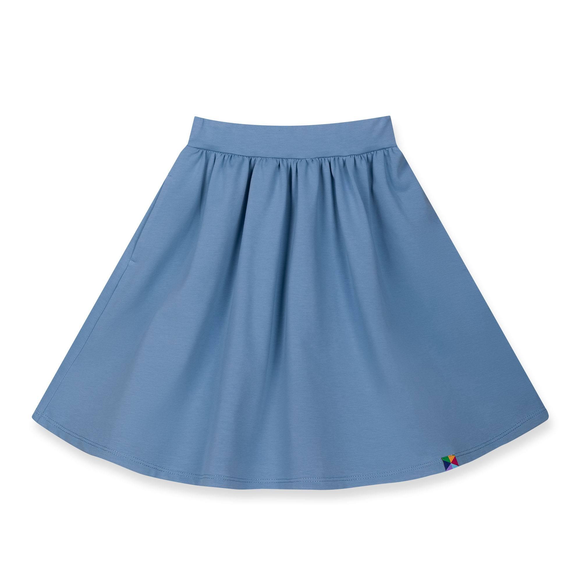 Sky blue midi skirt with pockets