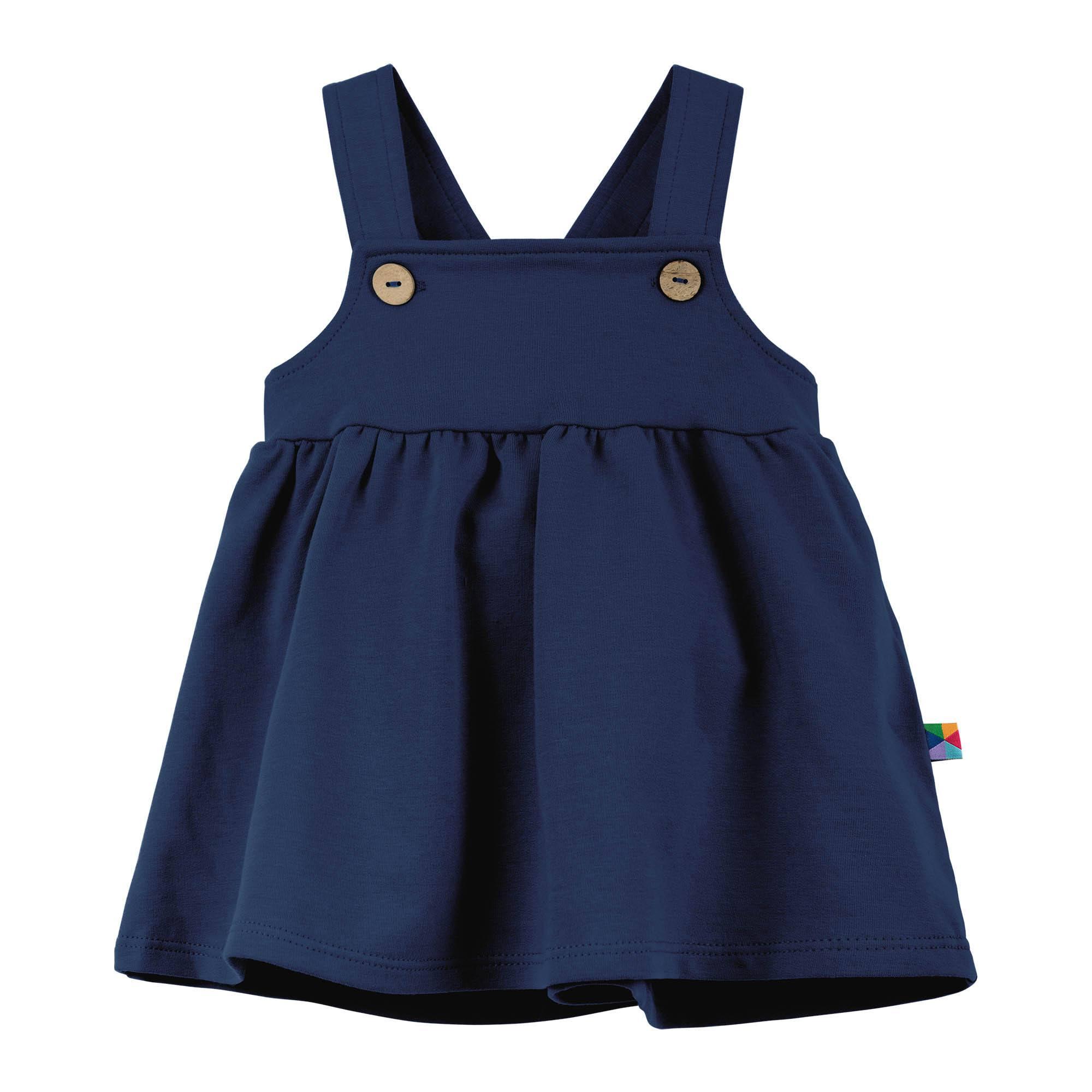 Navy blue dungaree dress