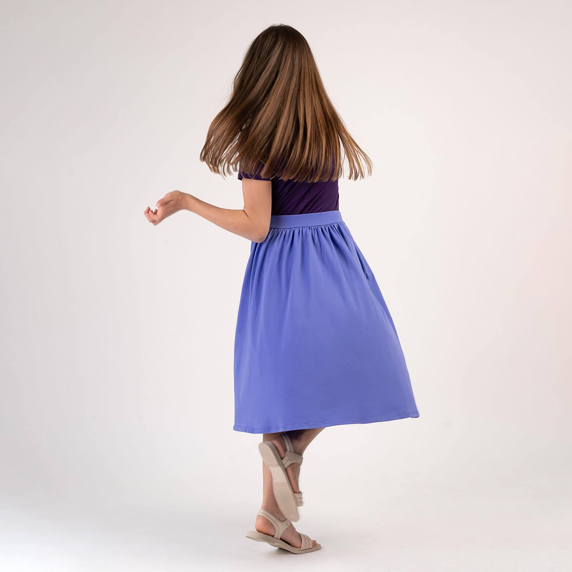 Very peri midi skirt with pockets Junior