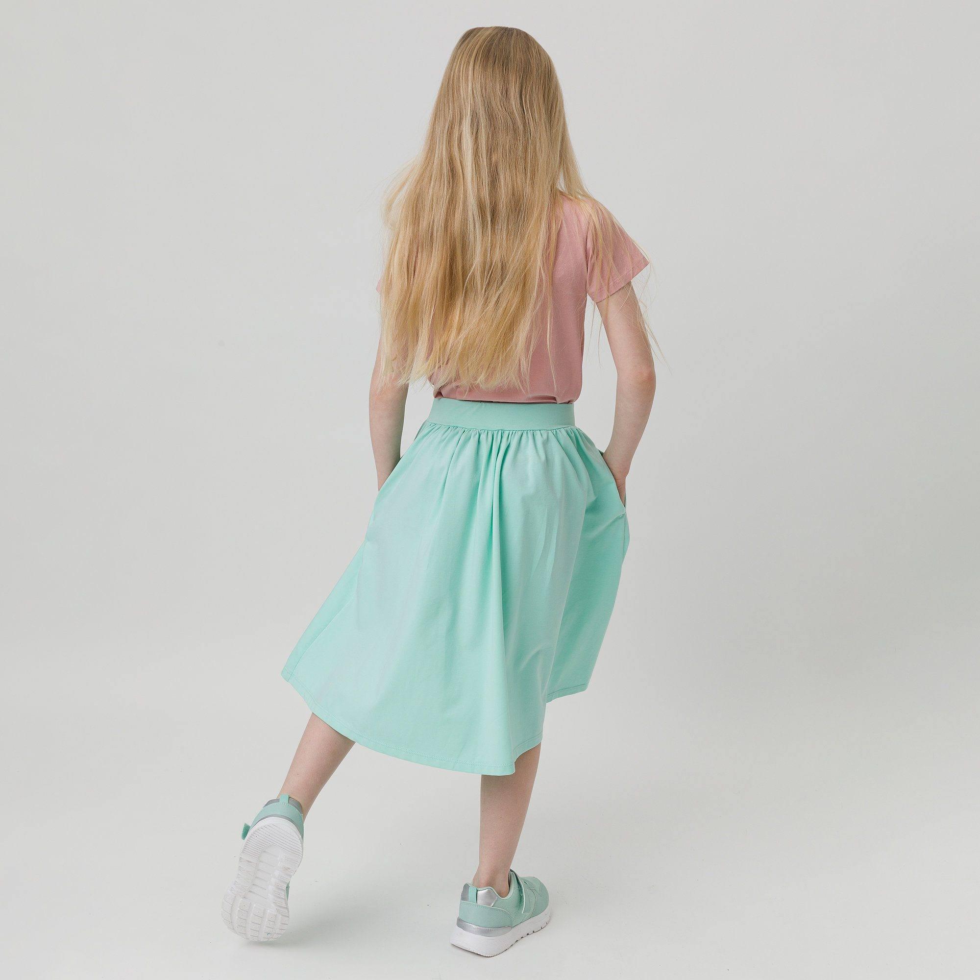 Mint midi skirt with pockets