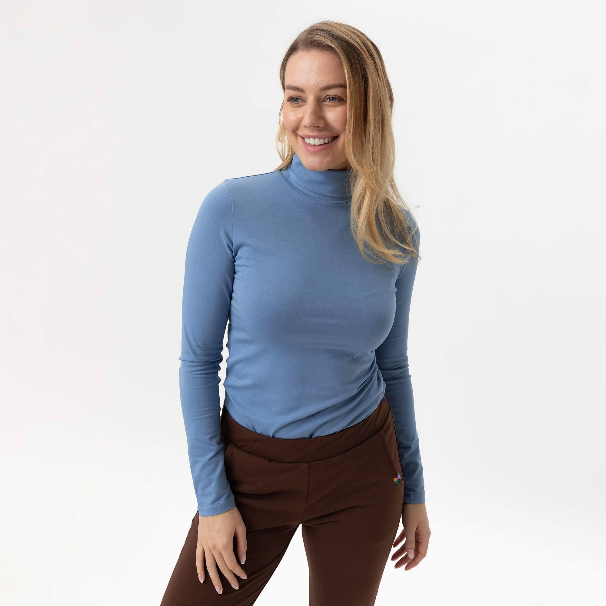 Sky blue turtleneck Women