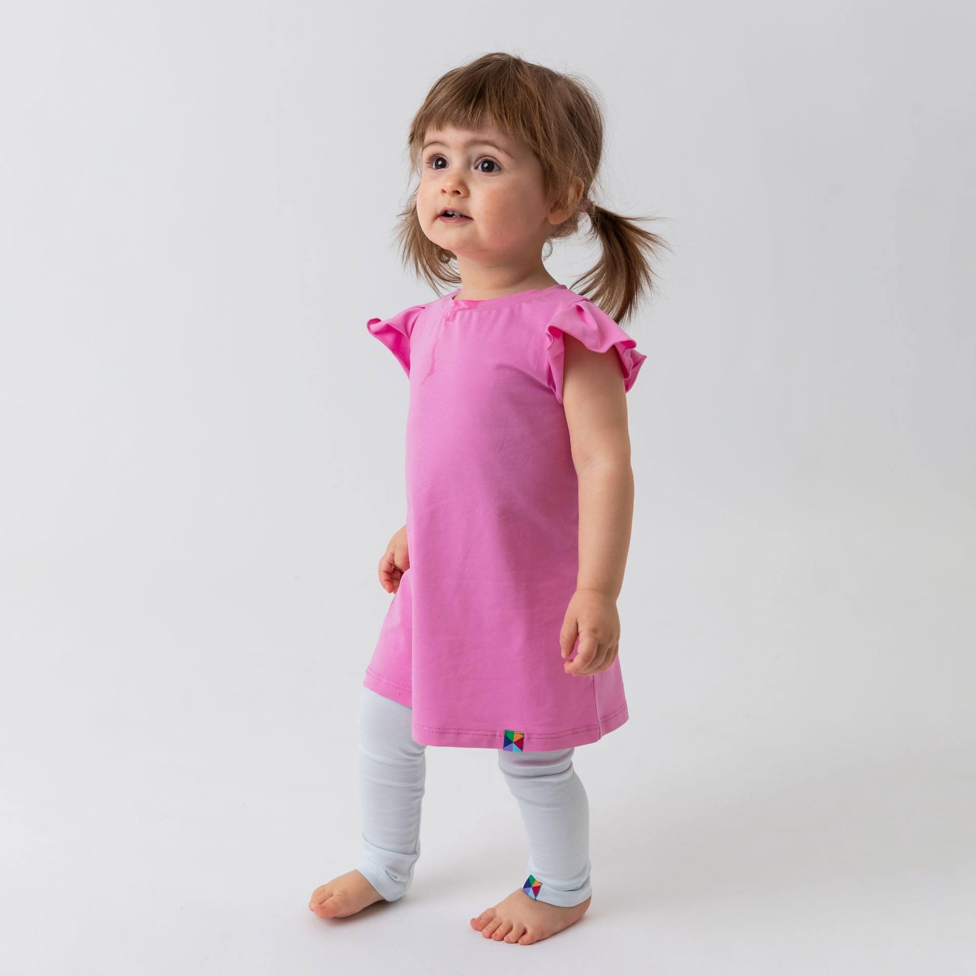 Pastel pink short butterfly sleeve tunic Baby