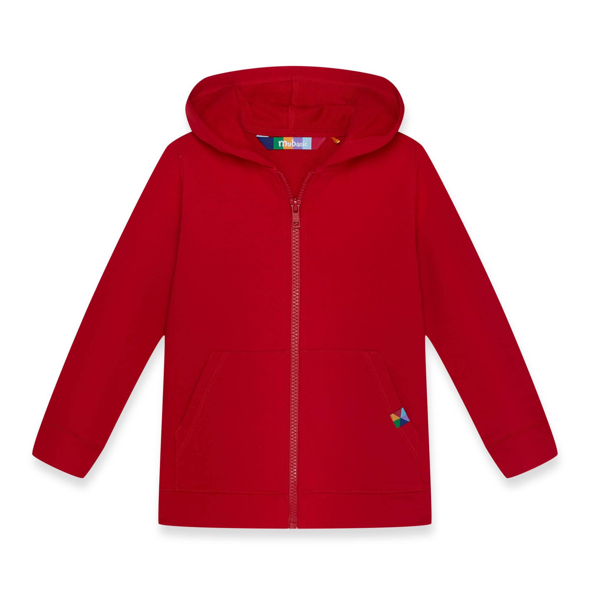 Red zip-up hoodie