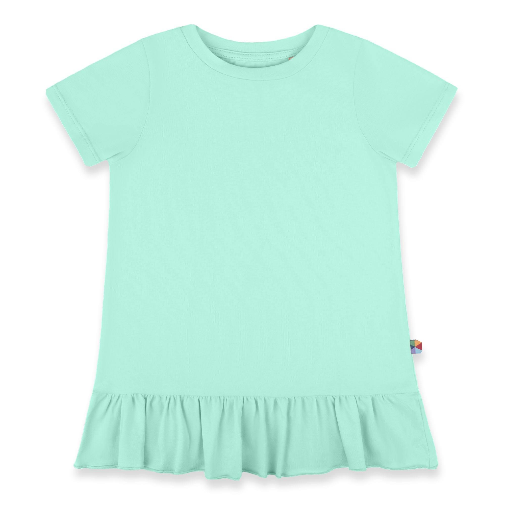 Mint ruffle short sleeve blouse