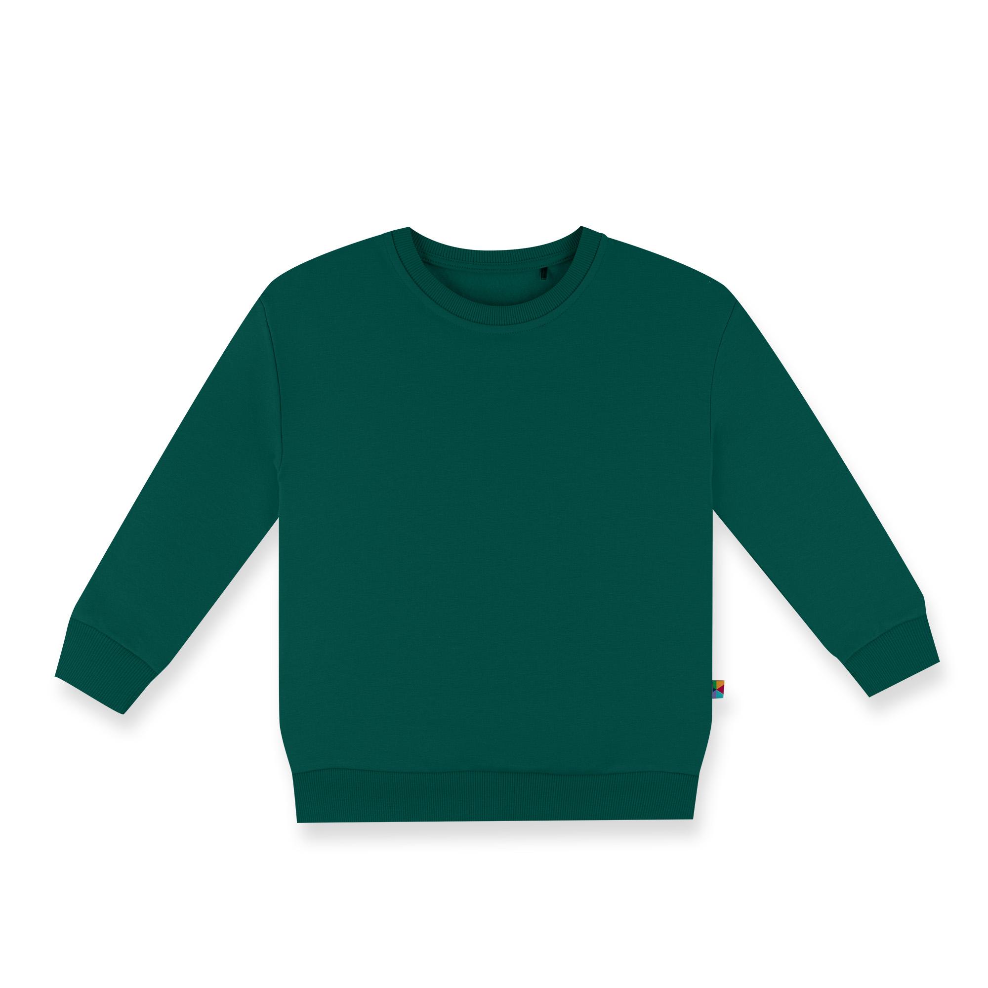 Bottle-green fleece pullover sweatshirt Junior