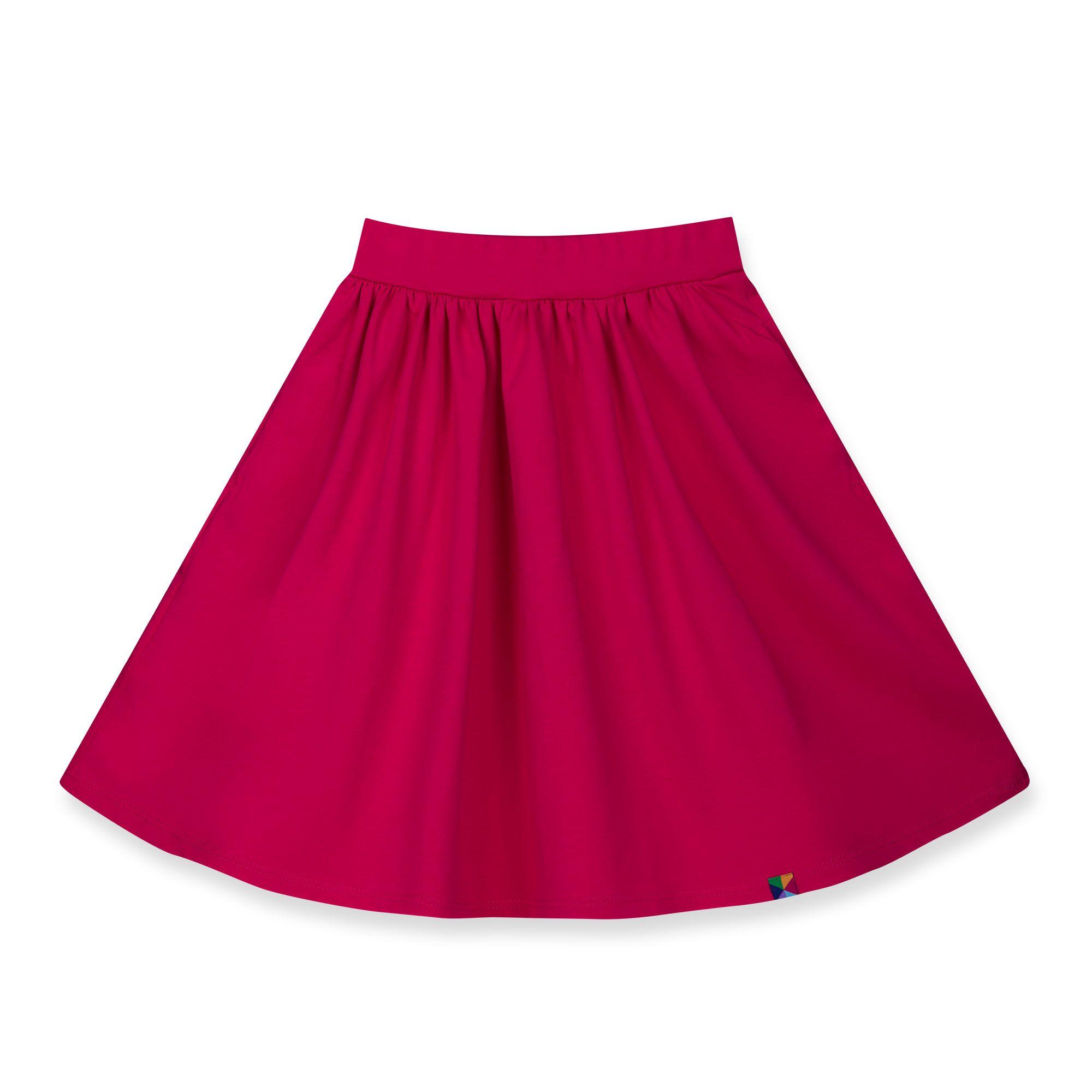 Pink midi skirt with pockets