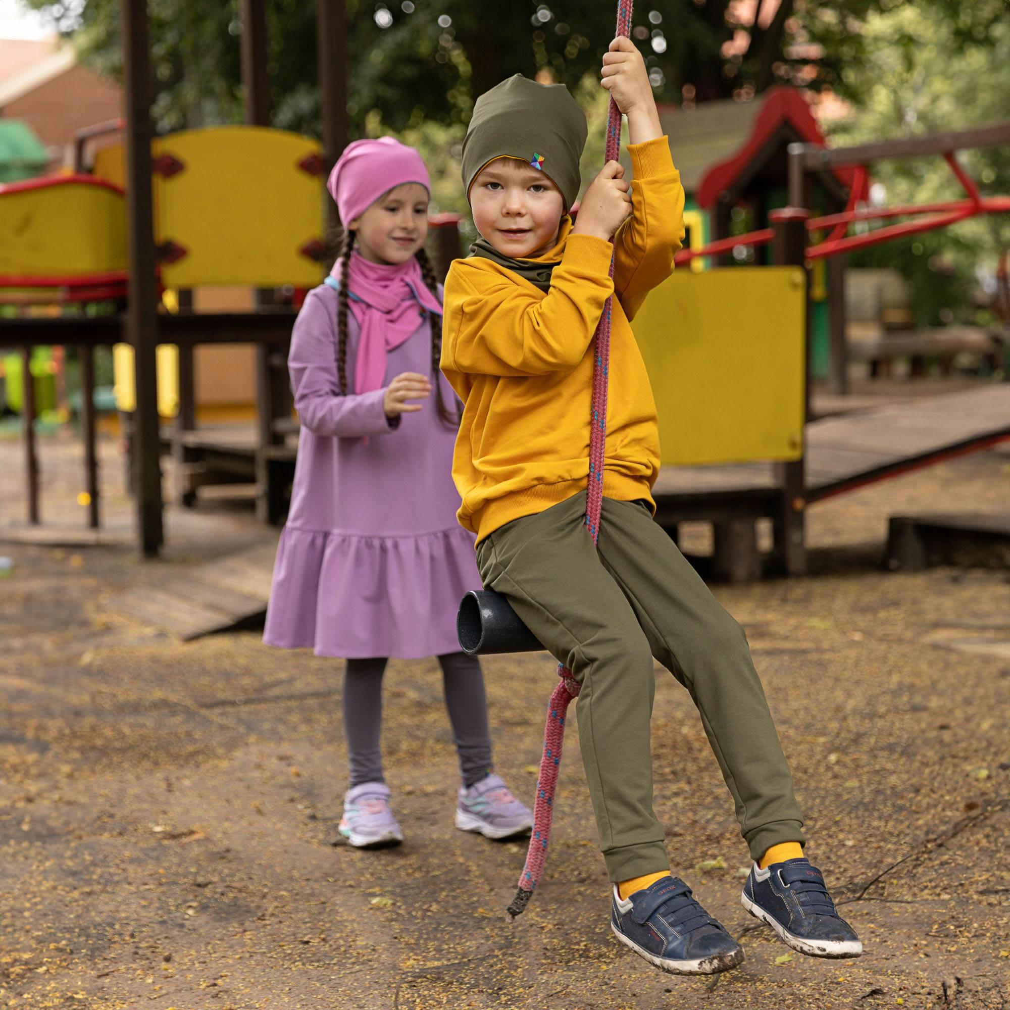 Light purple flared sweatshirt dress