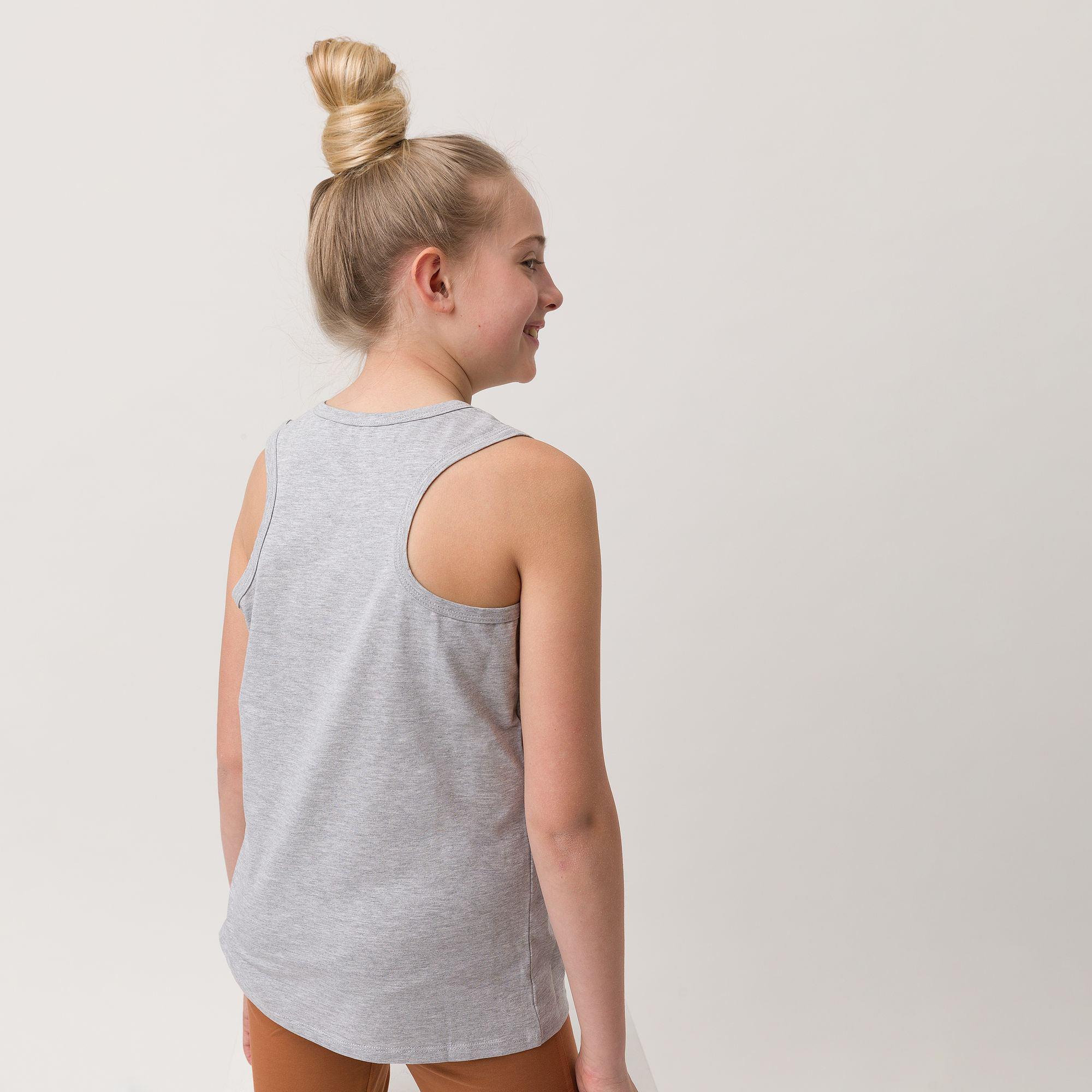 Grey melange tank top Junior