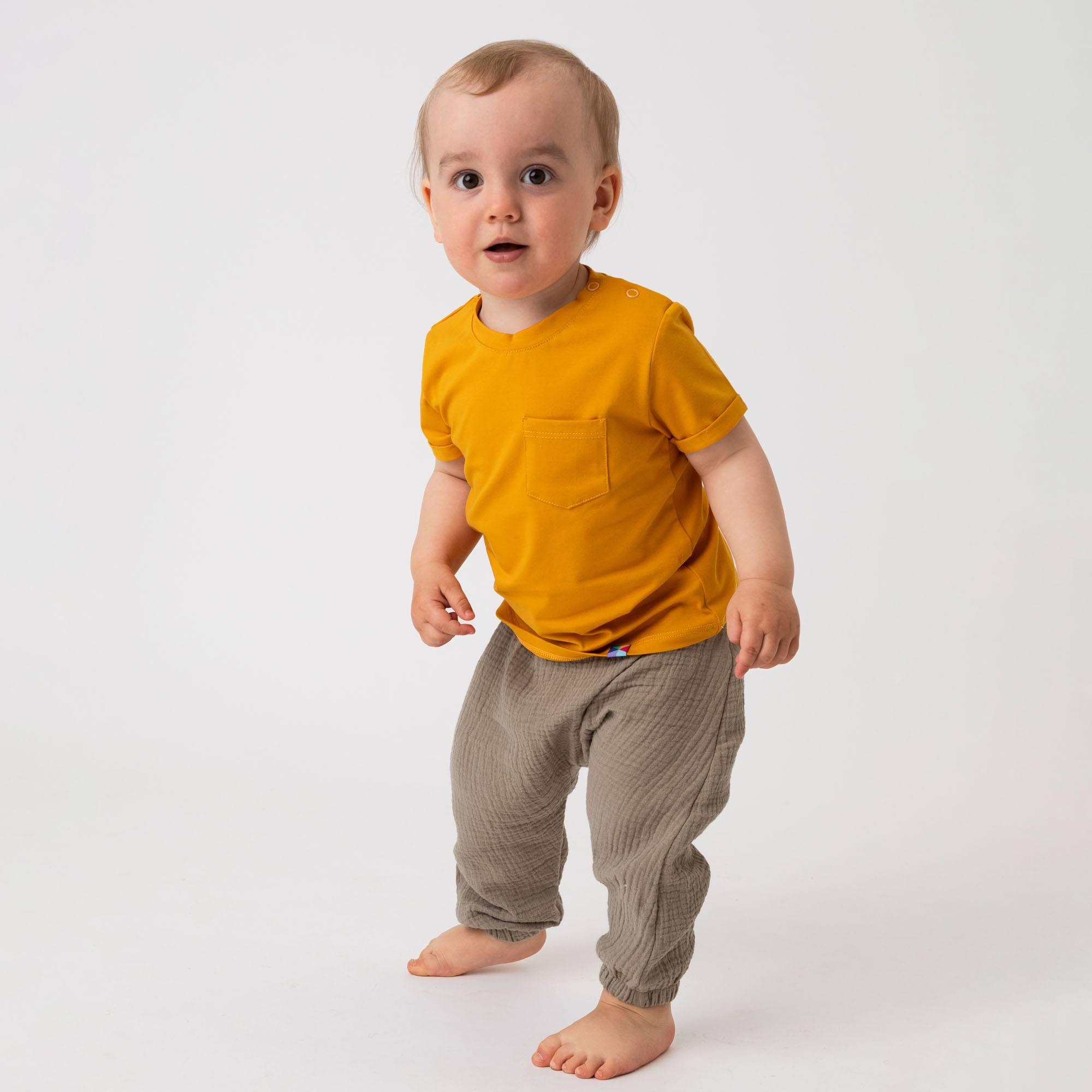 Dark beige muslin pants Baby