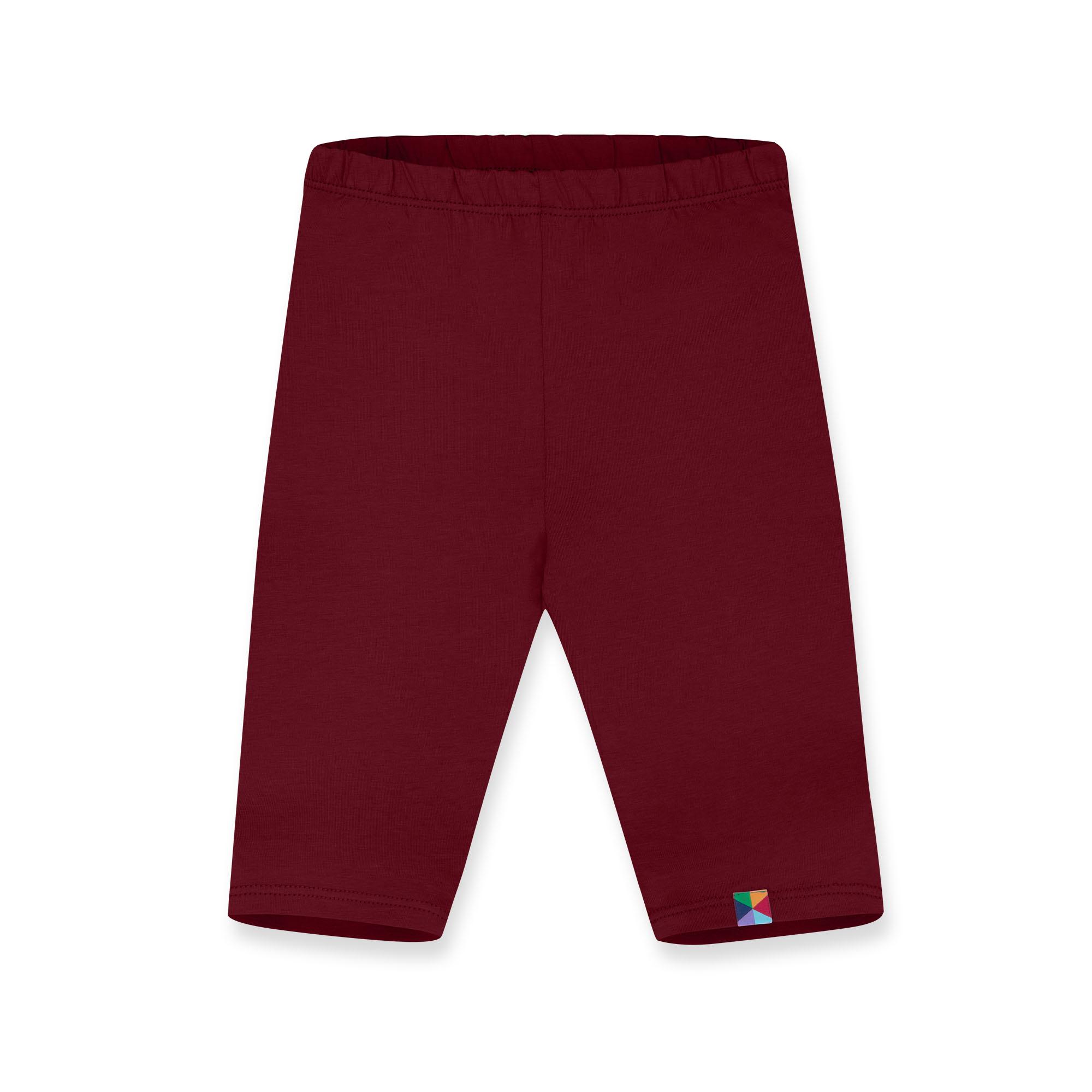 Burgundy biker shorts