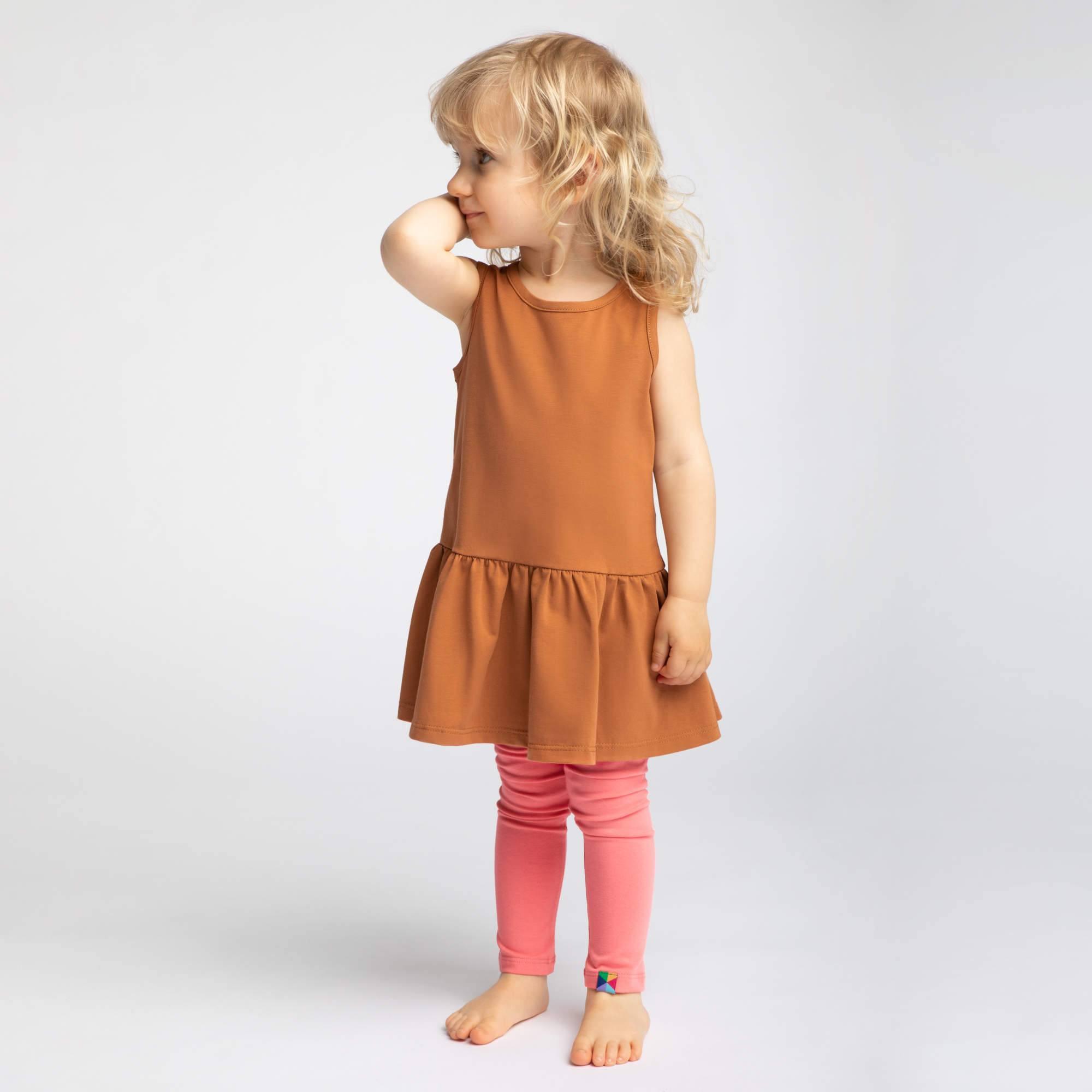 Caramel sleeveless dress