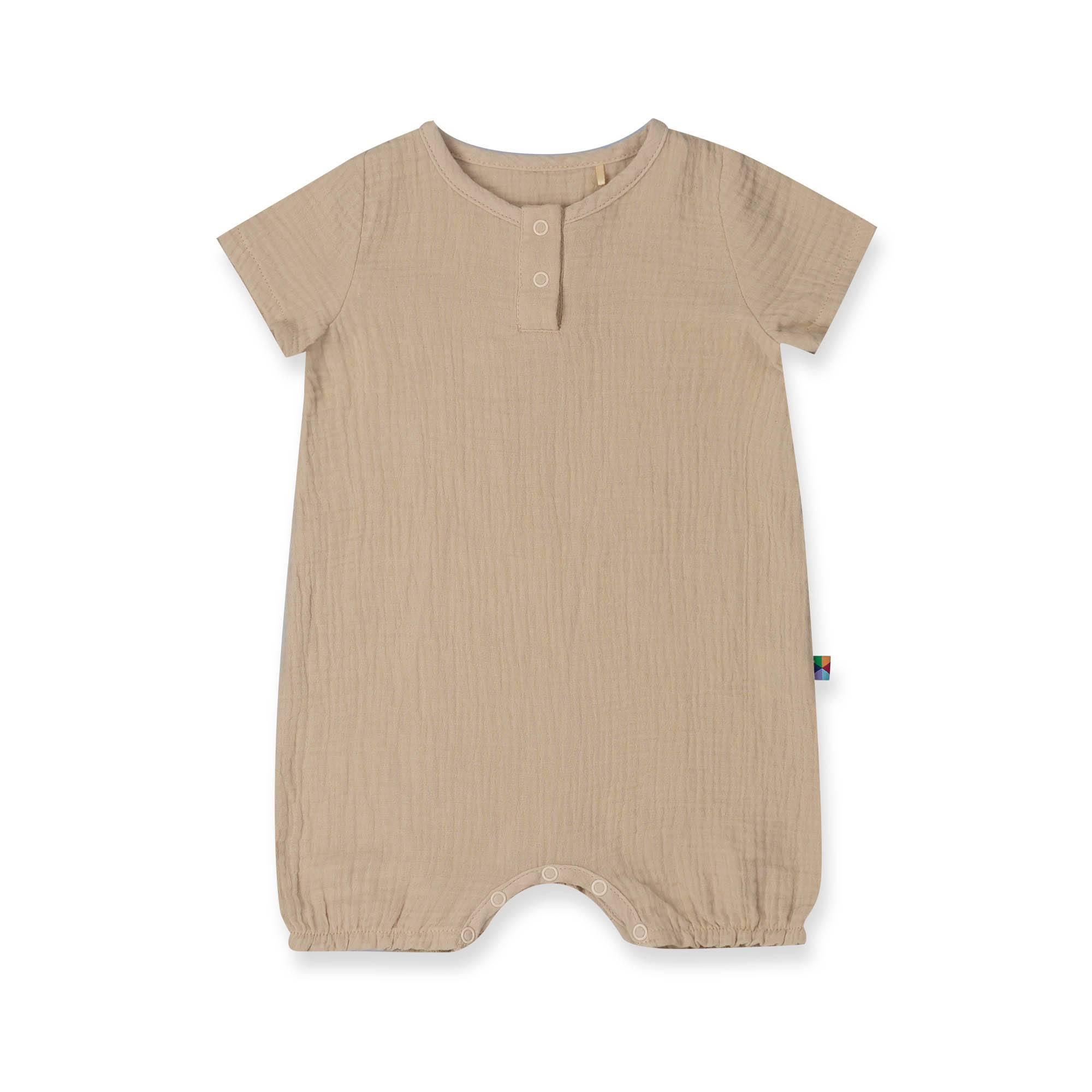 Beige muslin romper Baby