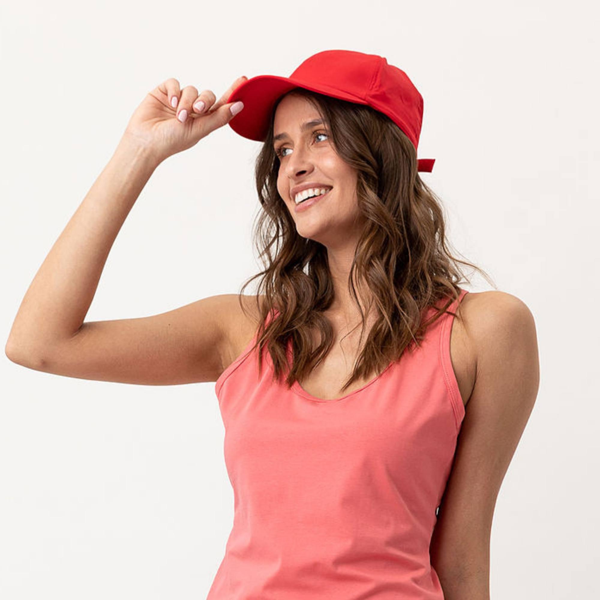 Red baseball cap adults