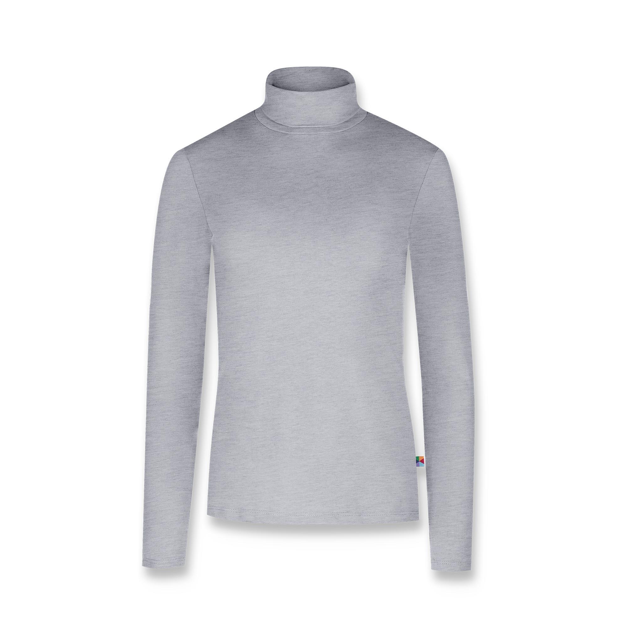 Grey melange turtleneck Women