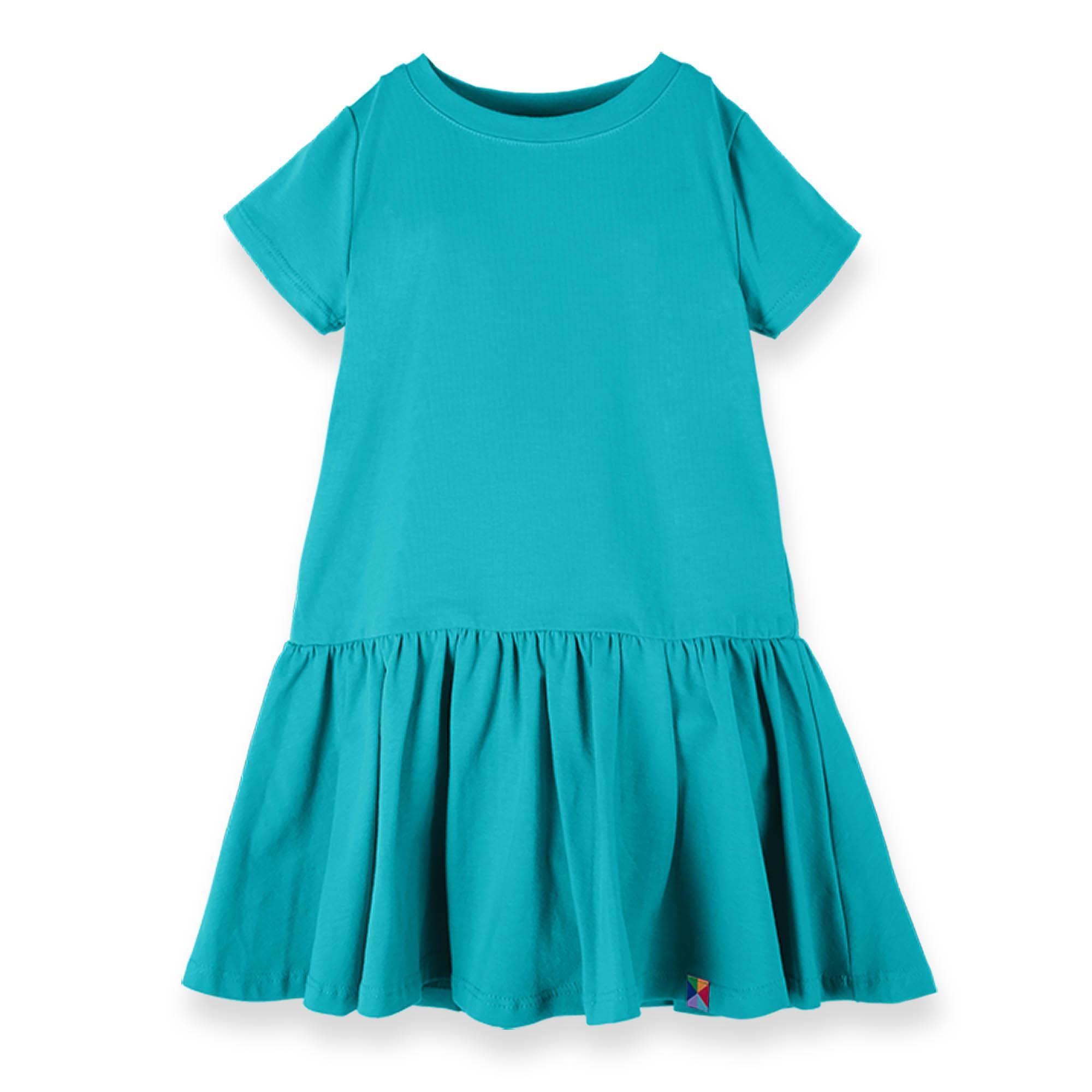 Turquoise frill dress