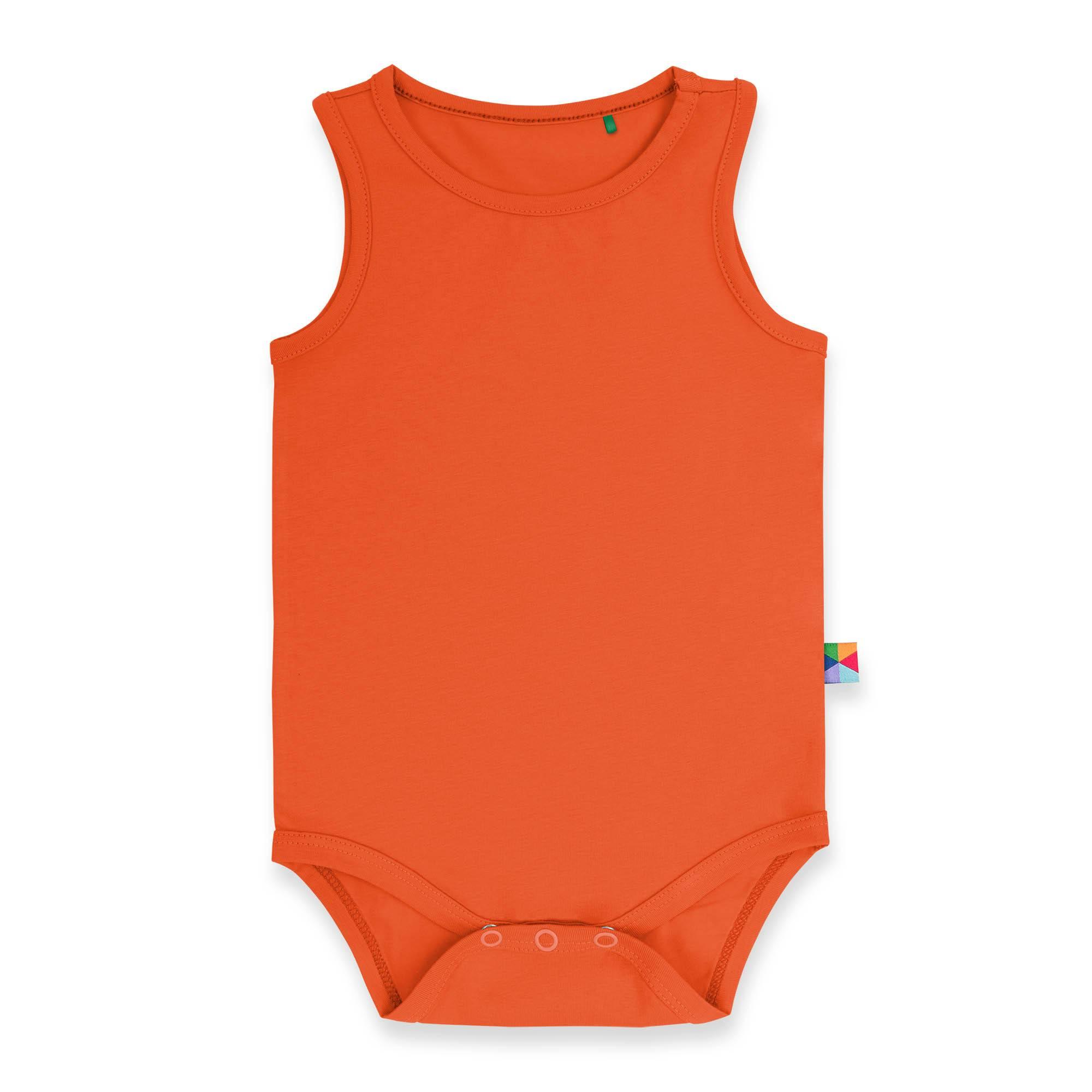 Orange sleveless bodysuit