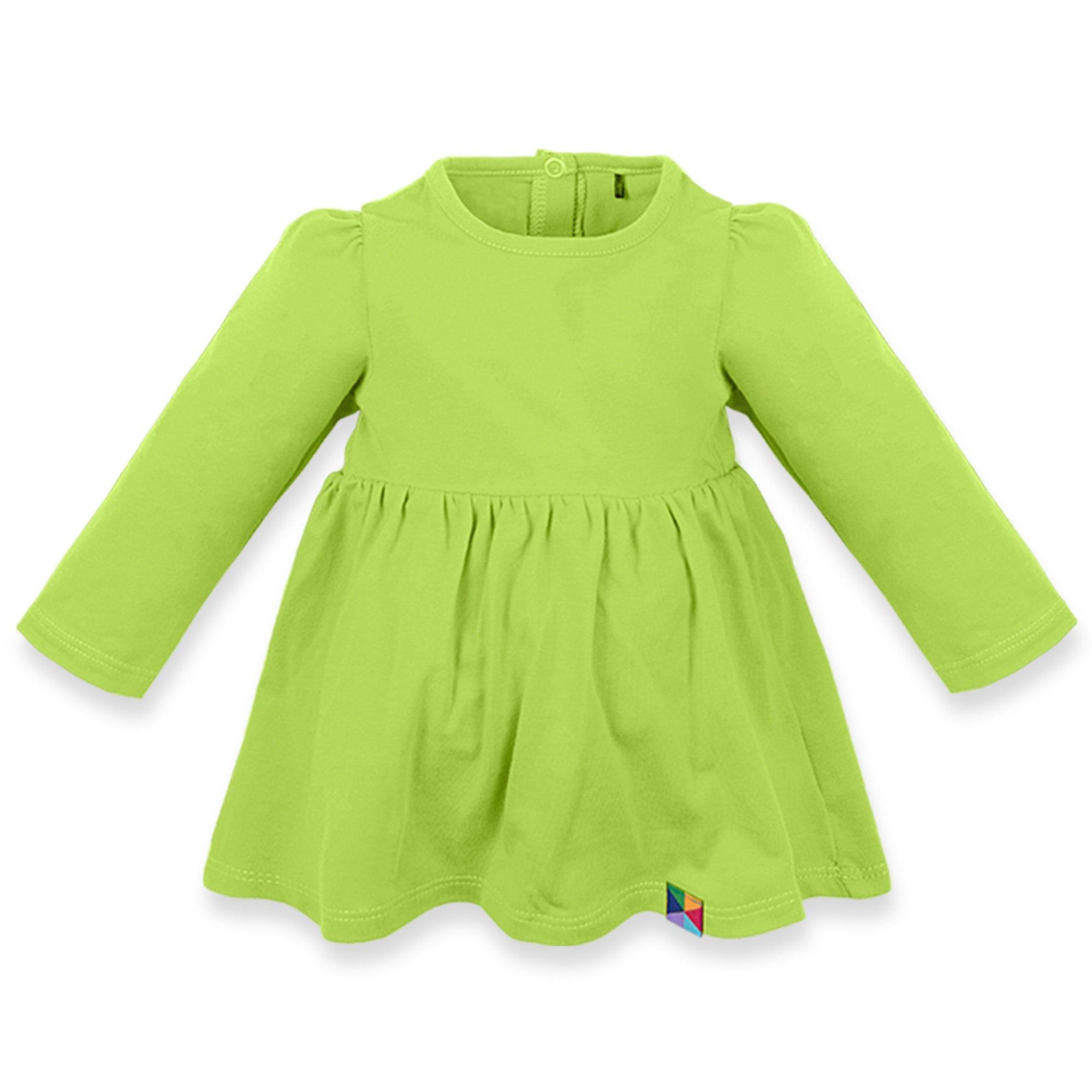 Lime green long sleeve bodysuit dress