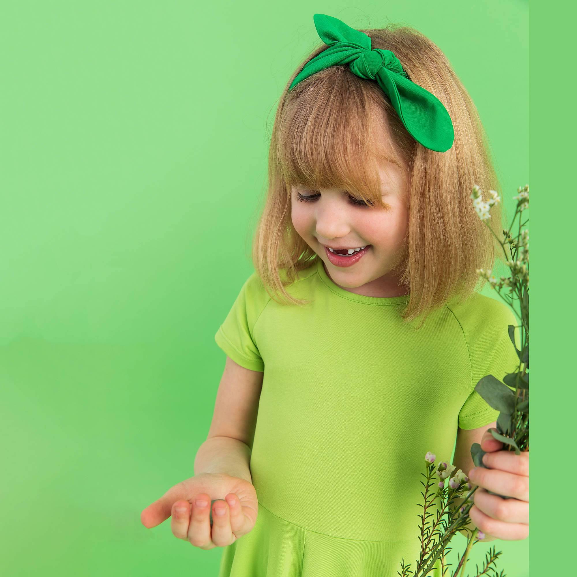 Lime green short sleeve dress