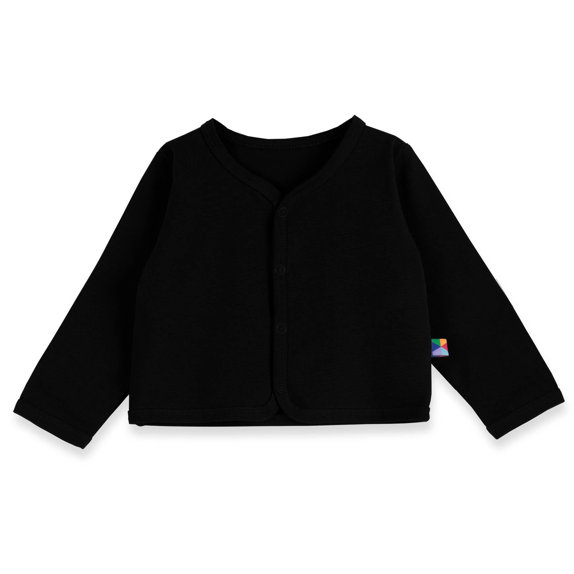 Black button-front cardigan