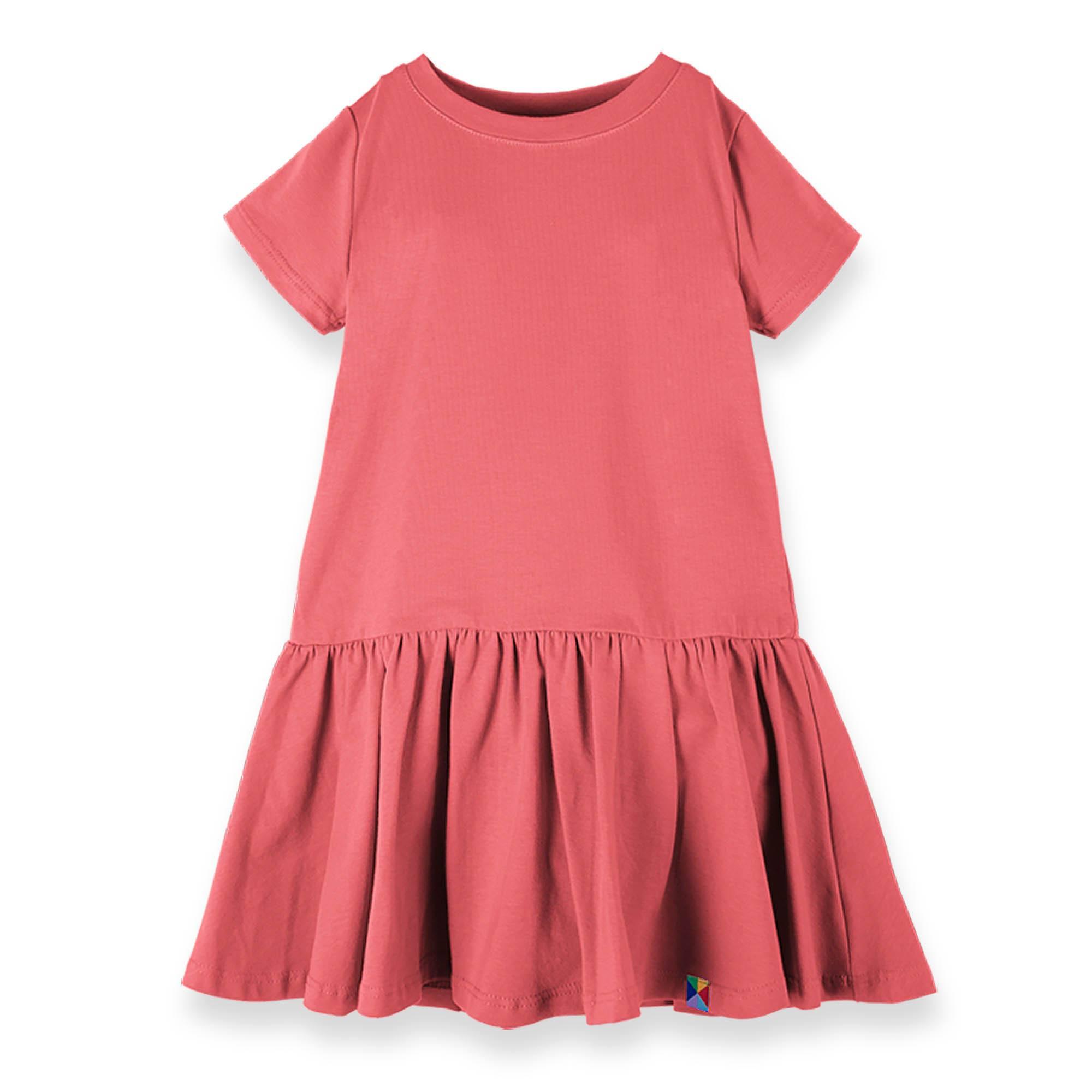 Coral frill dress