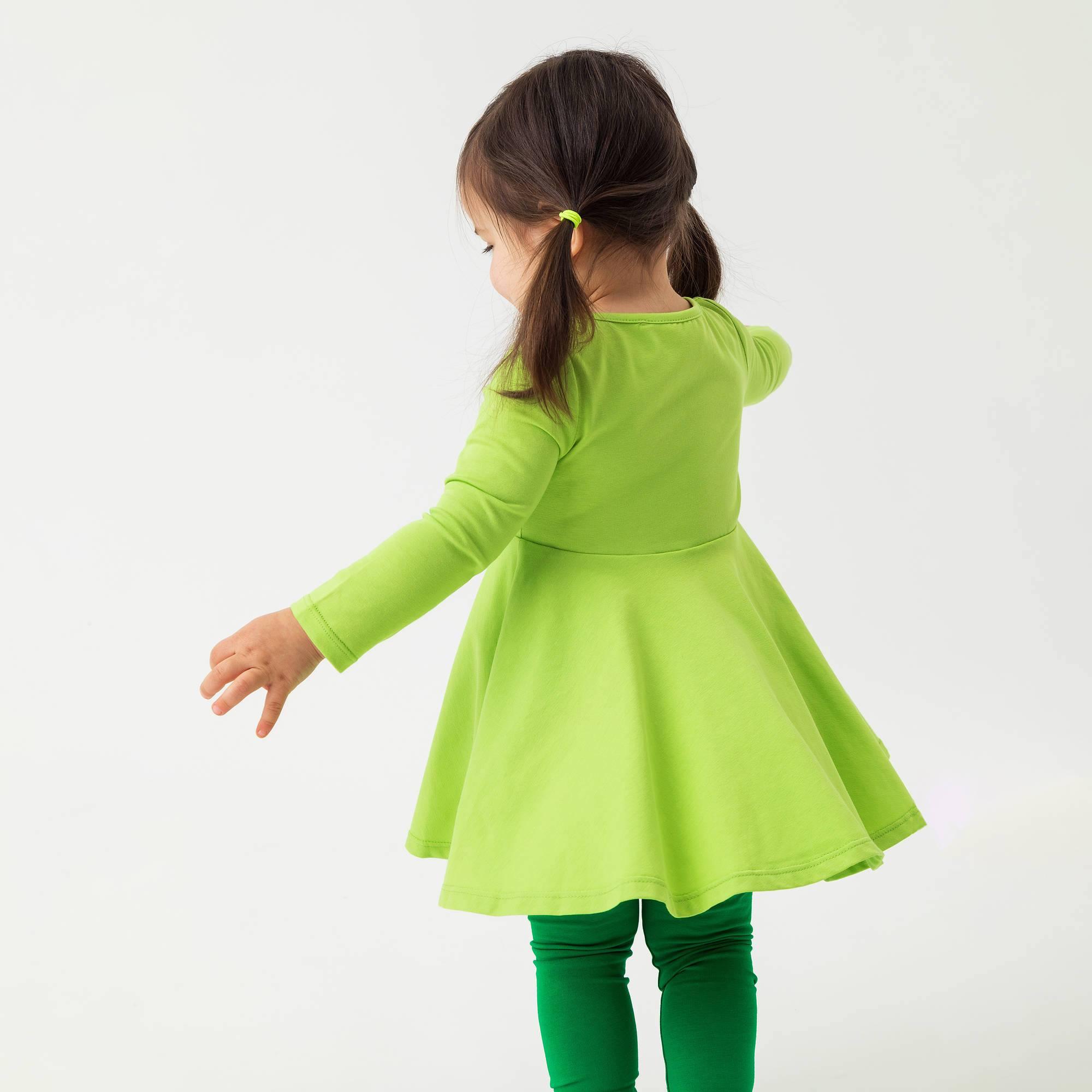 Lime green long sleeve dress Baby