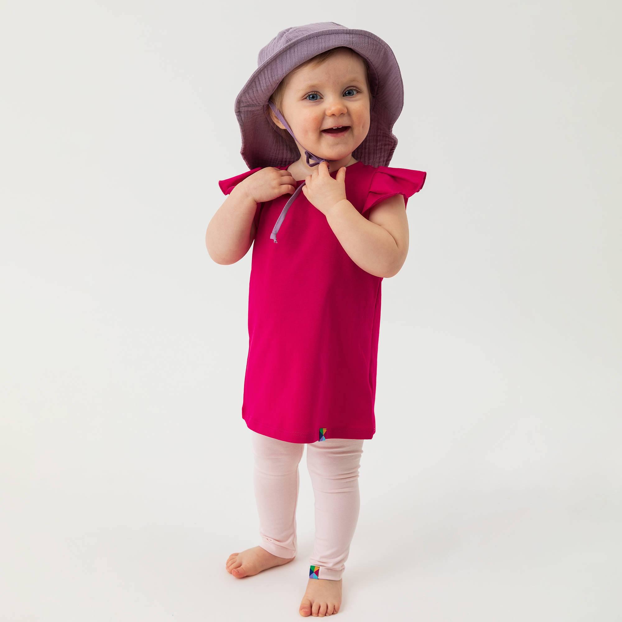 Pink short butterfly sleeve tunic Baby