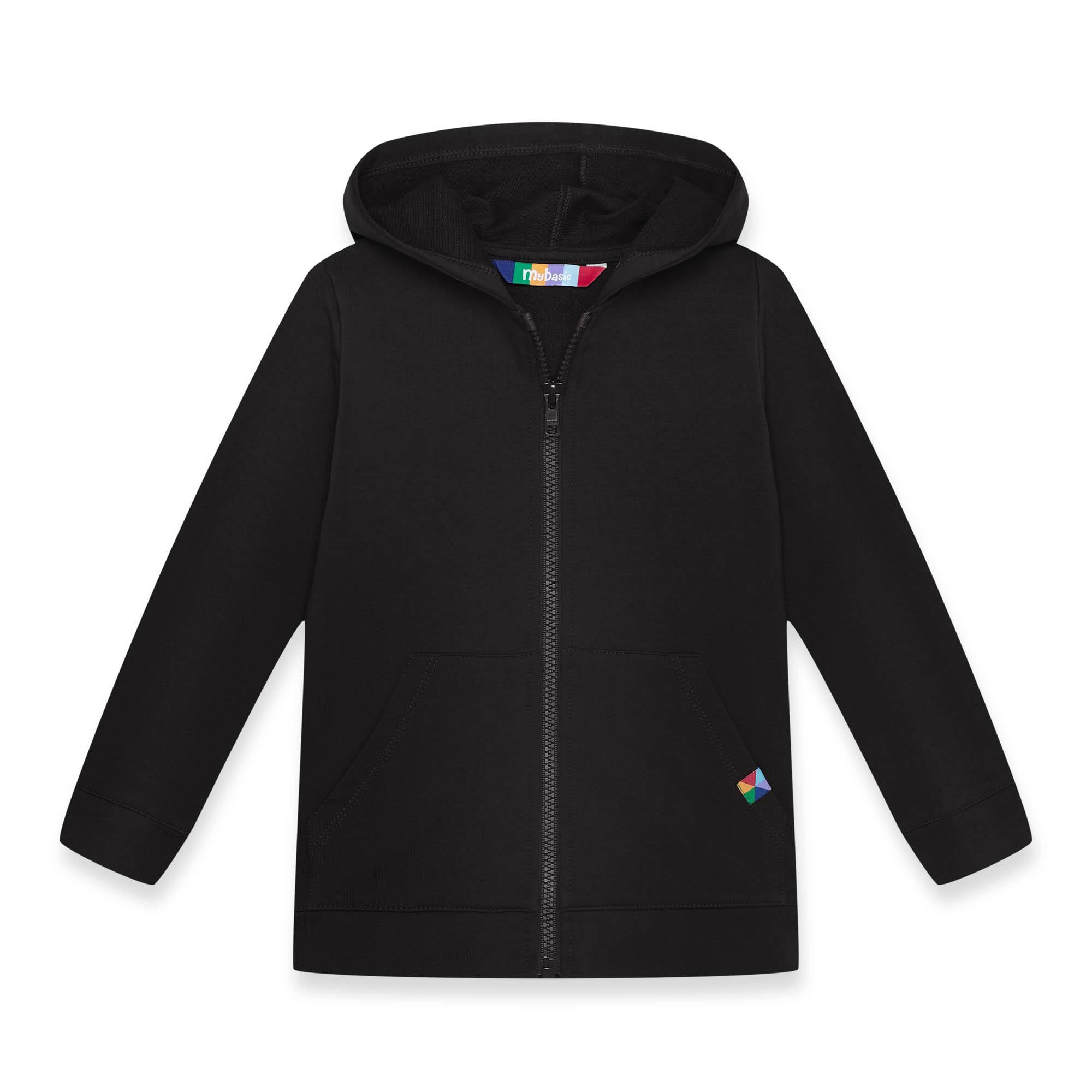 Black zip-up hoodie