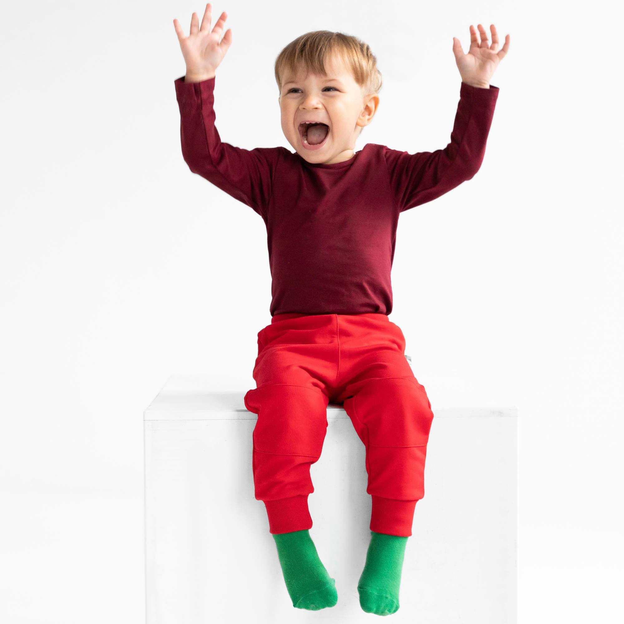 Burgundy long sleeve bodysuit