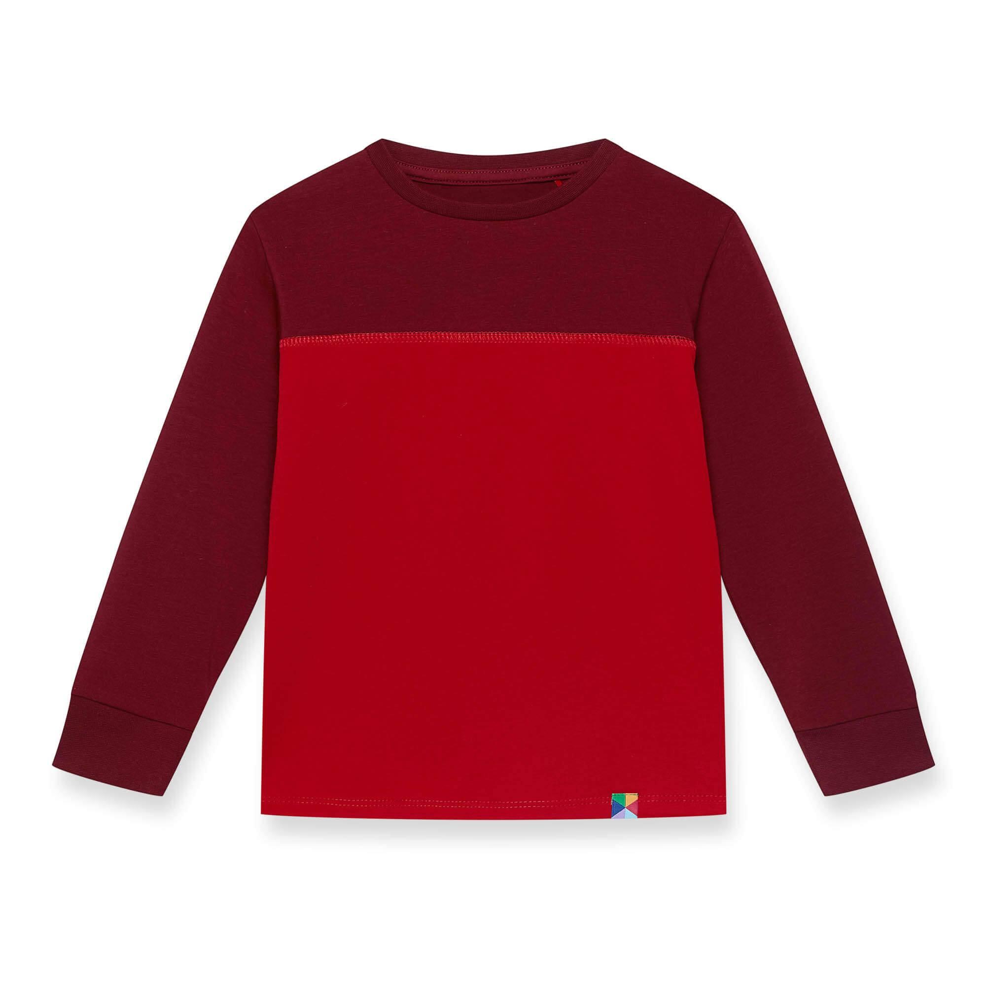 Burgundy - red two-colour shirt