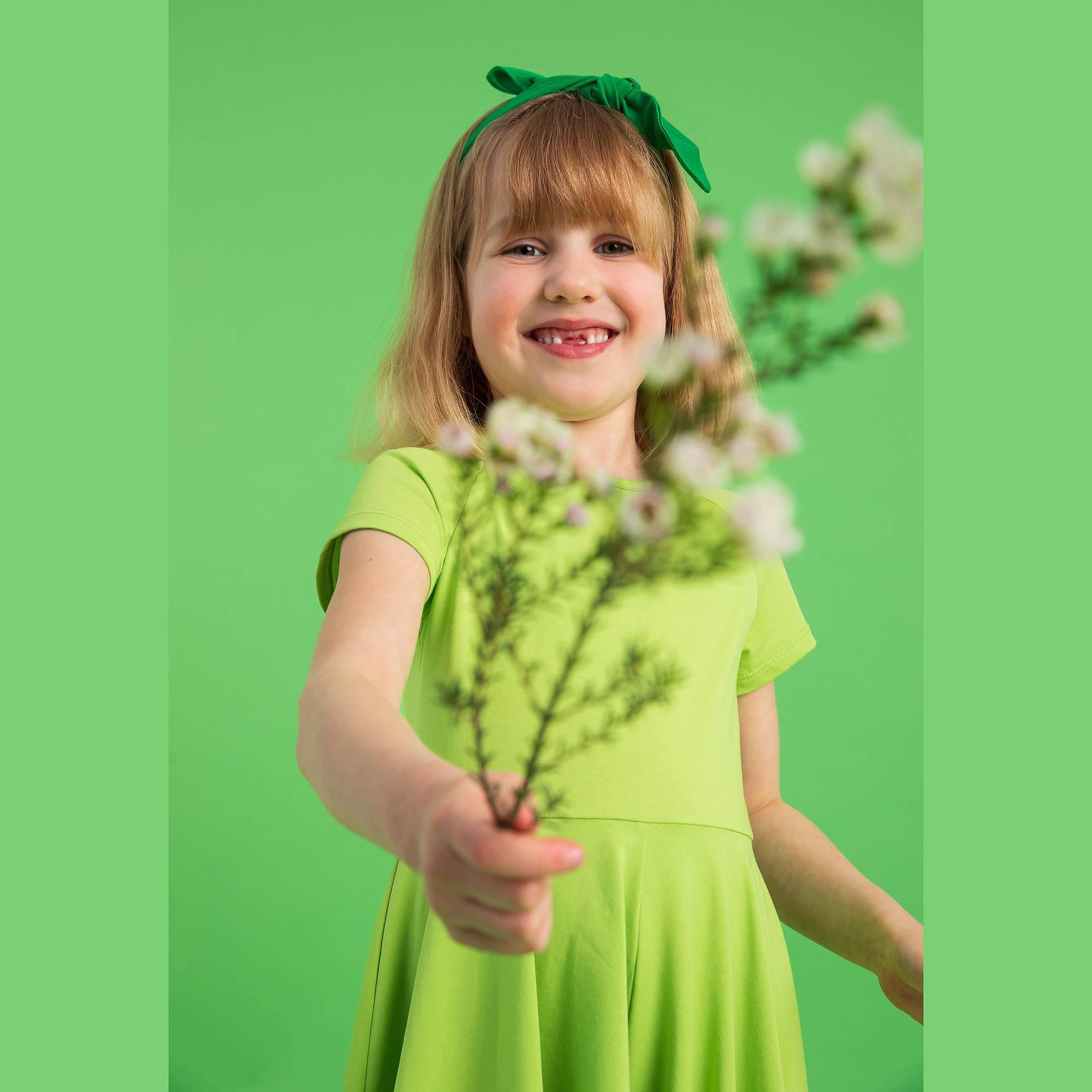 Lime green short sleeve dress