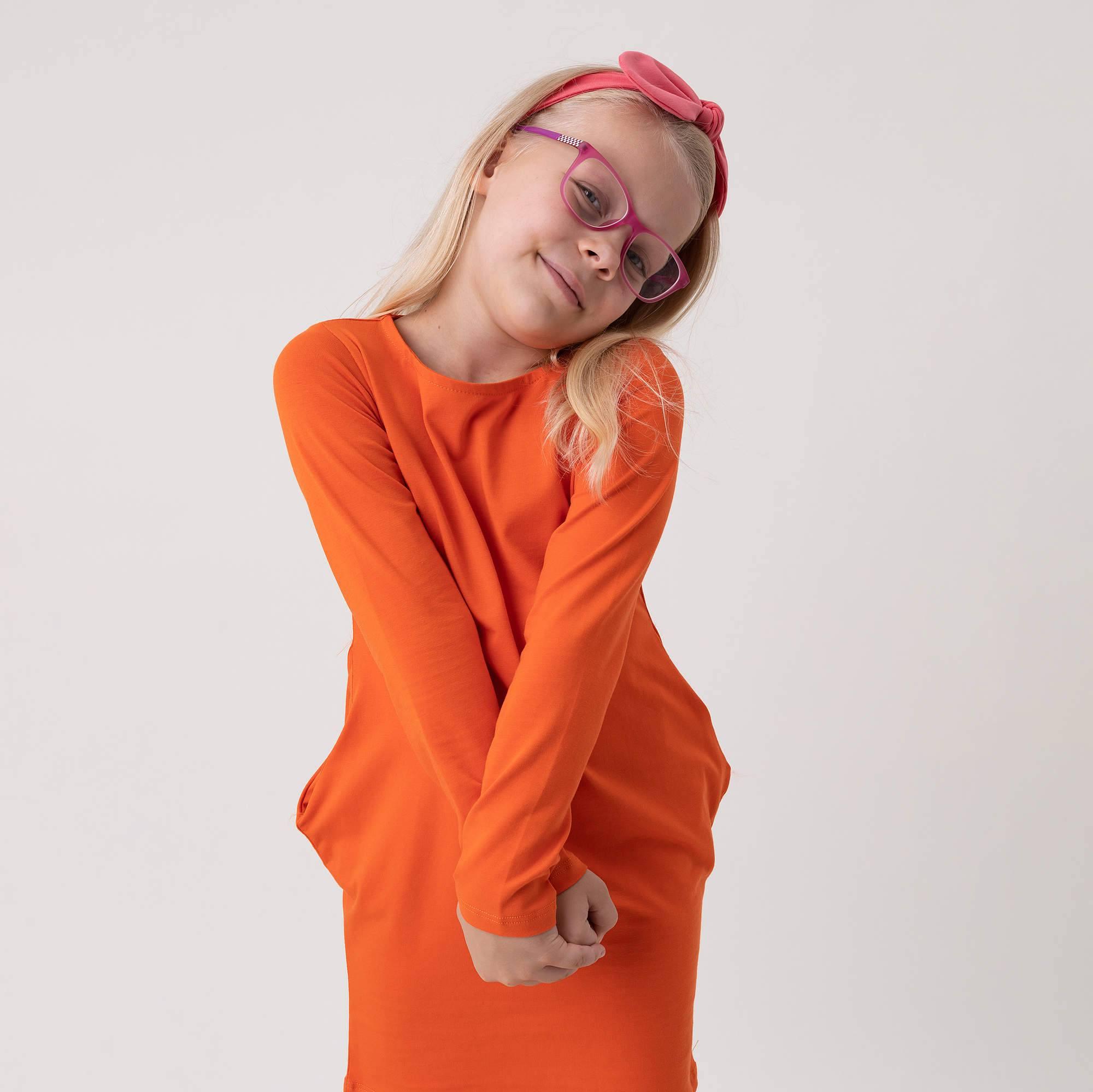 Orange dress with pockets