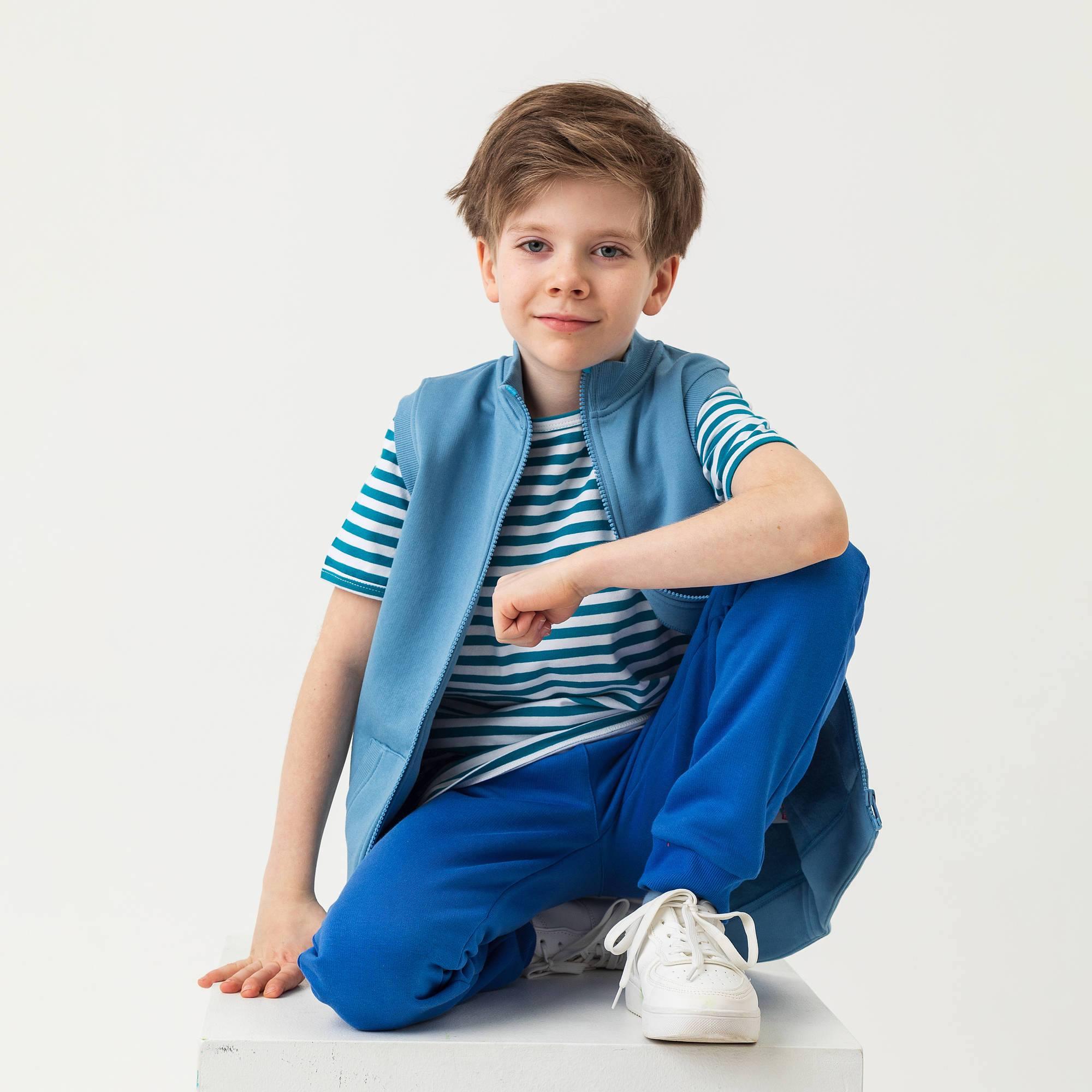 Blue fleece-lined joggers kids