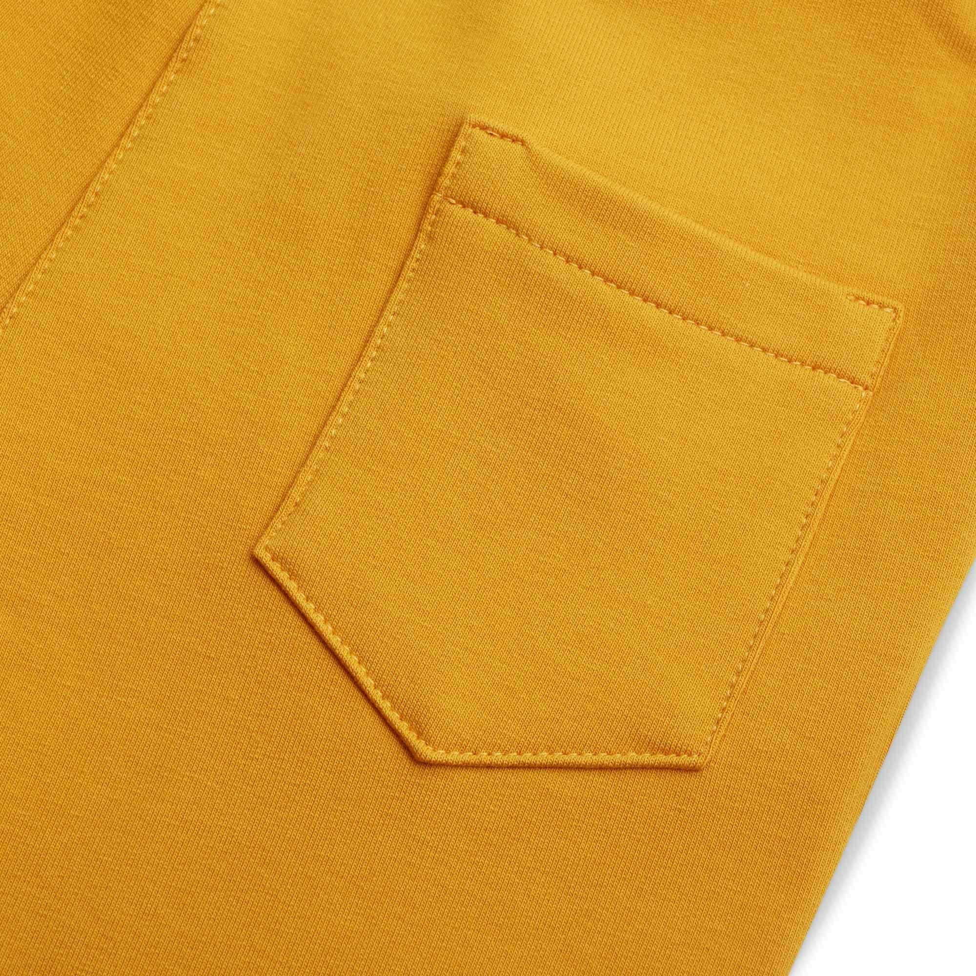 Mustard joggers with a back pocket