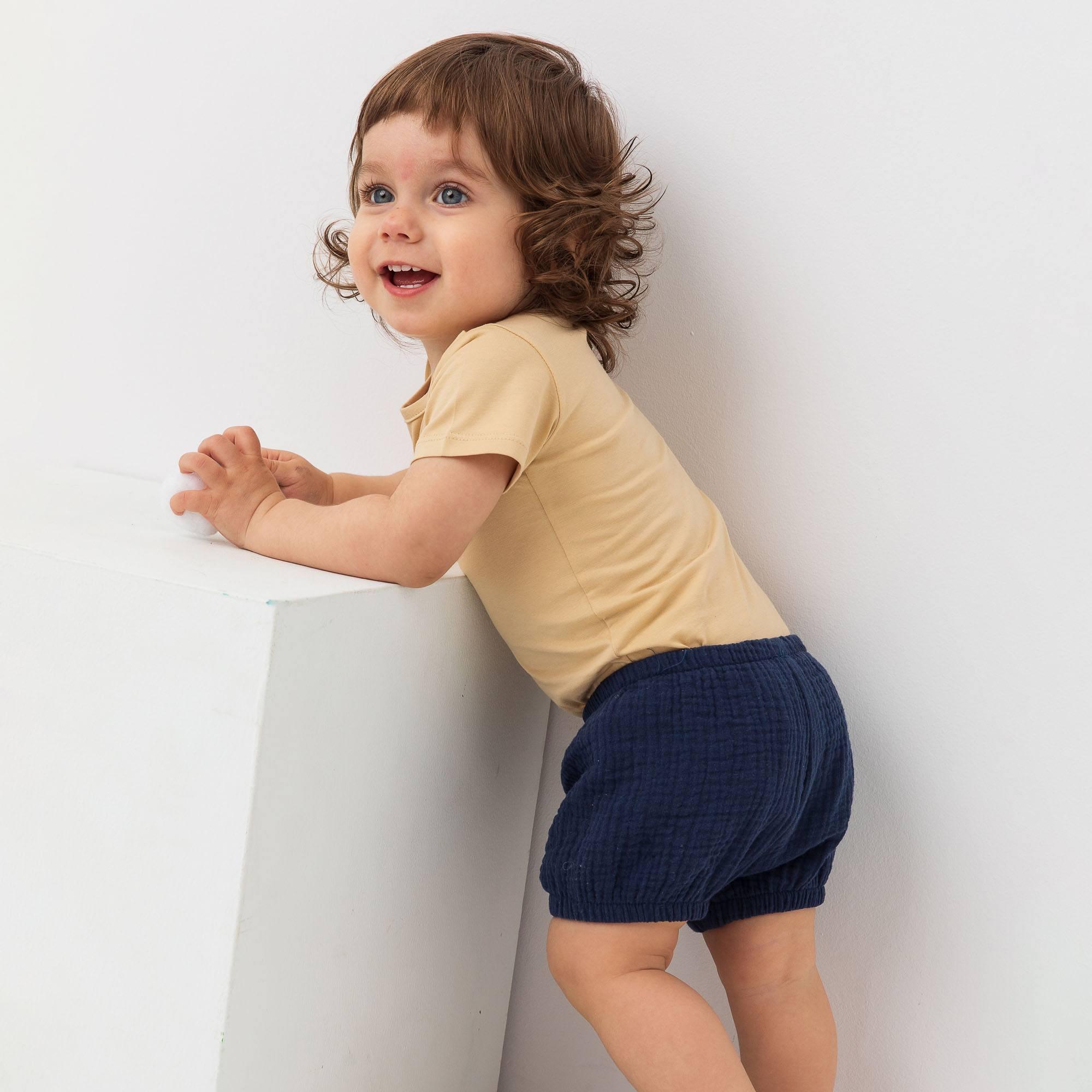 Navy blue muslin bloomers Baby