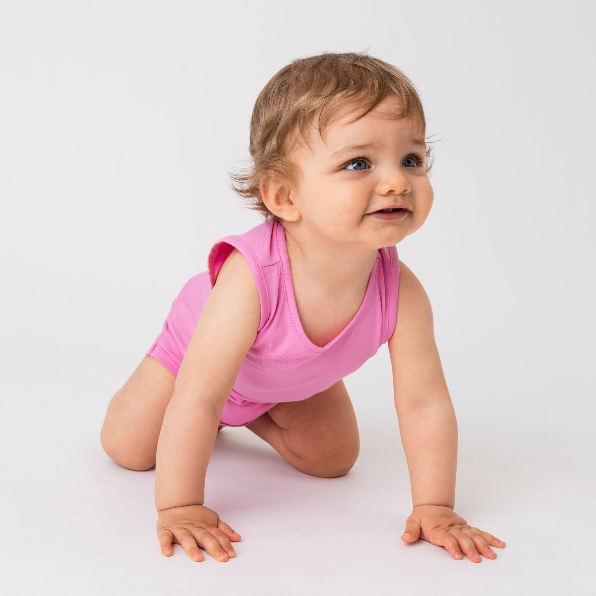 Pastel pink sleveless bodysuit